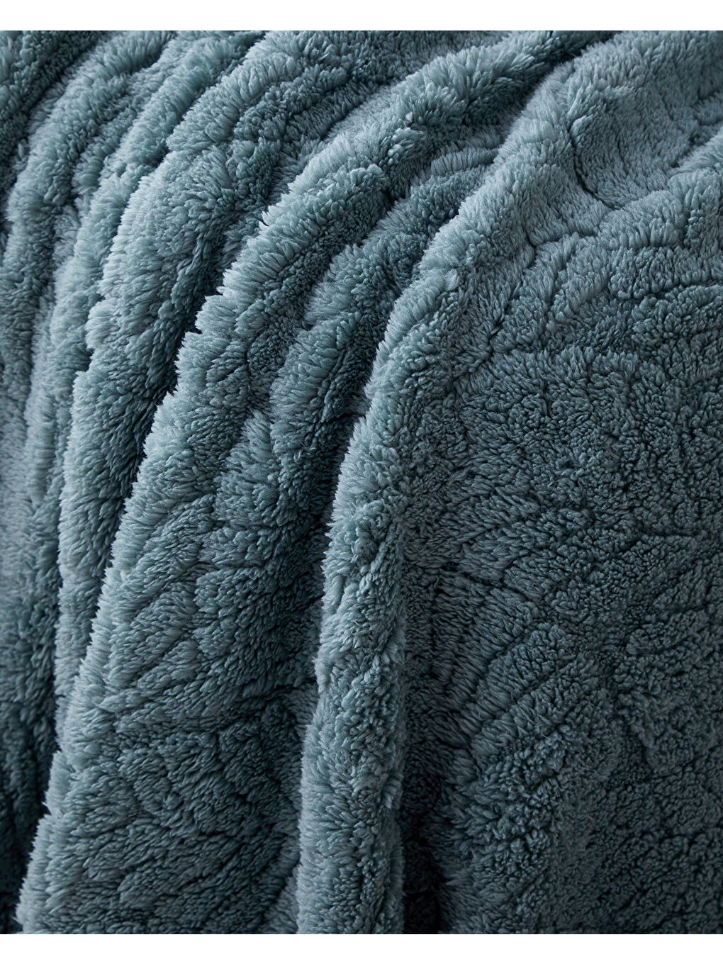 Yeşil Leafy Garden Jakarlı Wellsoft Tv Battaniye 120x160 cm Adaçayı-2