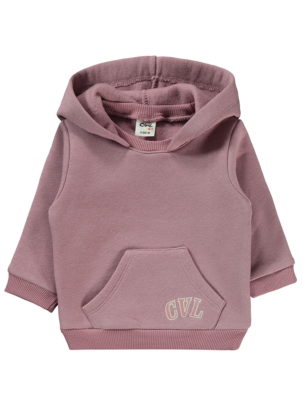 Civil Açık Gülkurusu Kız Bebek Kapüşonlu Sweatshirt 6 18 Ay Açık Gül Kurusu