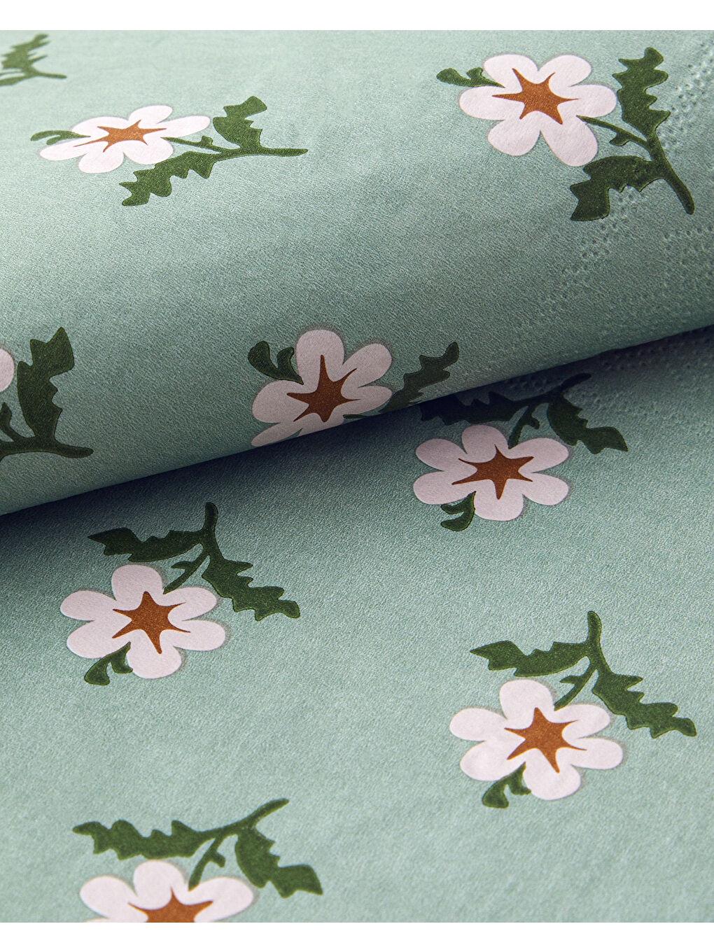 Retro Floral 20'li Kağıt Peçete 33x33 cm Yeşil-2