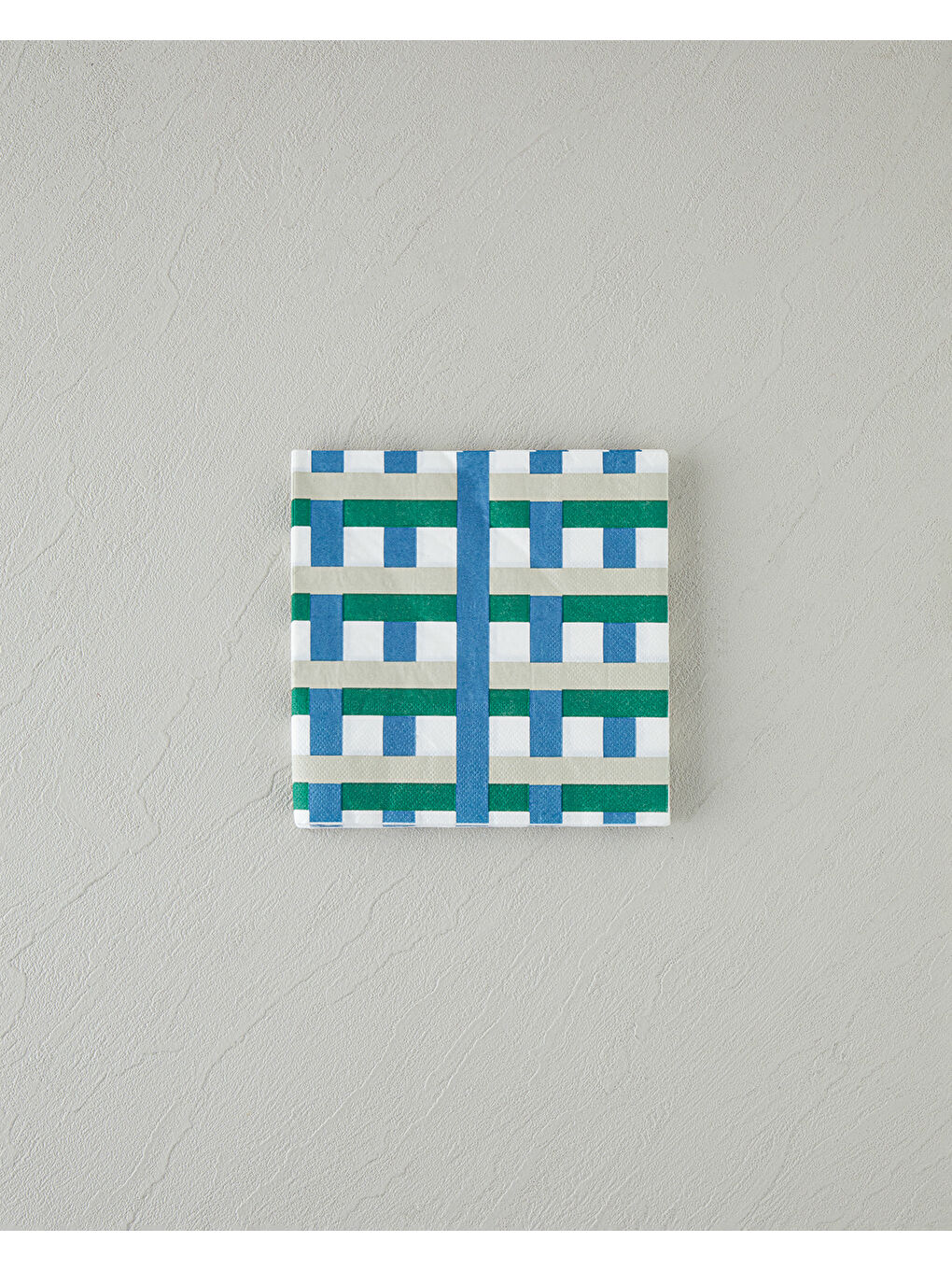 Retro Plaid 20'li Kağıt Peçete 33x33 cm Yeşil