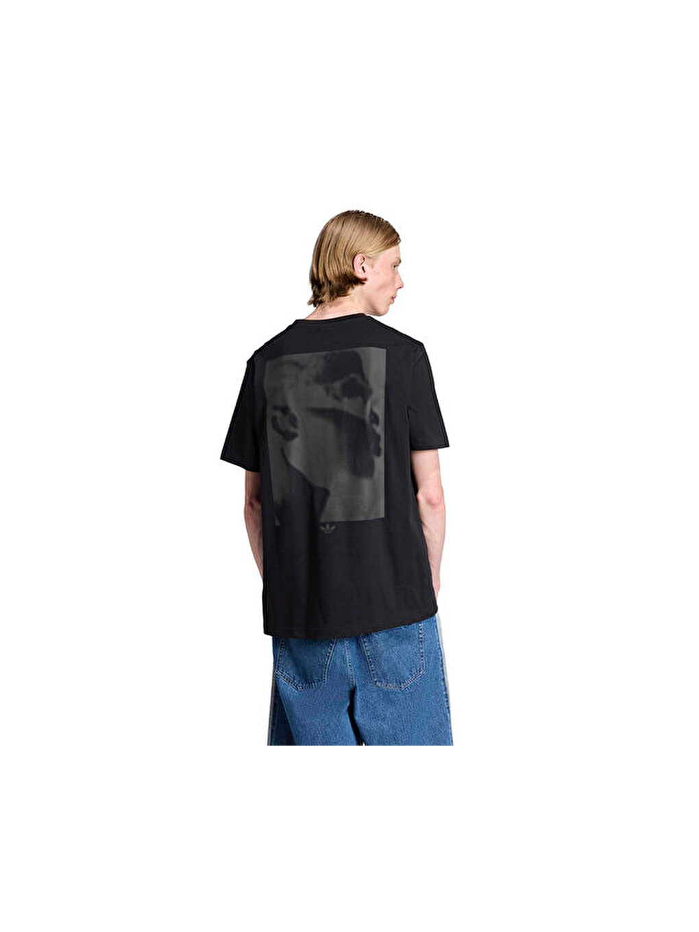 Face Gfx Tee Erkek Günlük Tişört Jx7759 Siyah-1