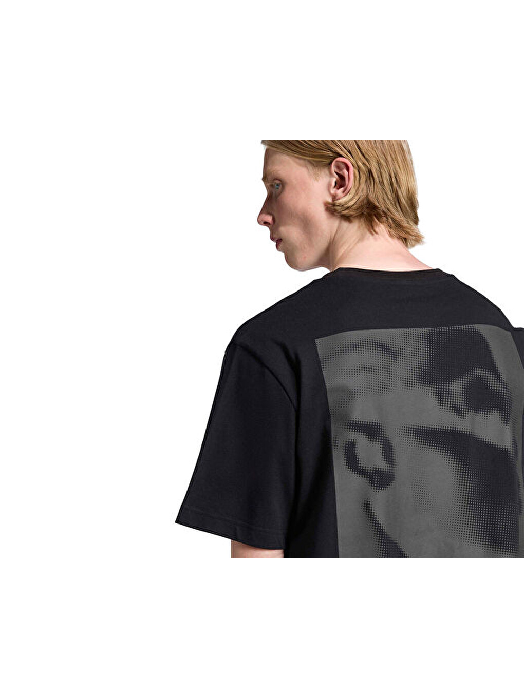 Face Gfx Tee Erkek Günlük Tişört Jx7759 Siyah-3
