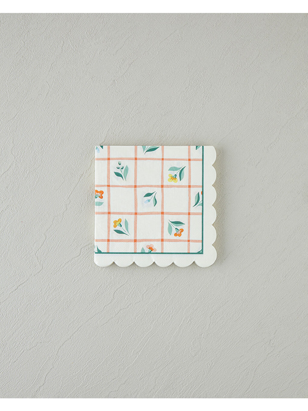 Ekru Retro Flowery 20'li Kağıt Peçete 33x33 cm Krem