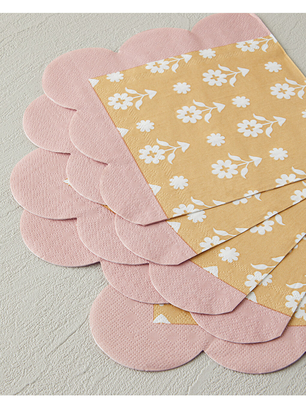 Retro Style 20'li Kağıt Peçete 33x33 cm Pembe-1