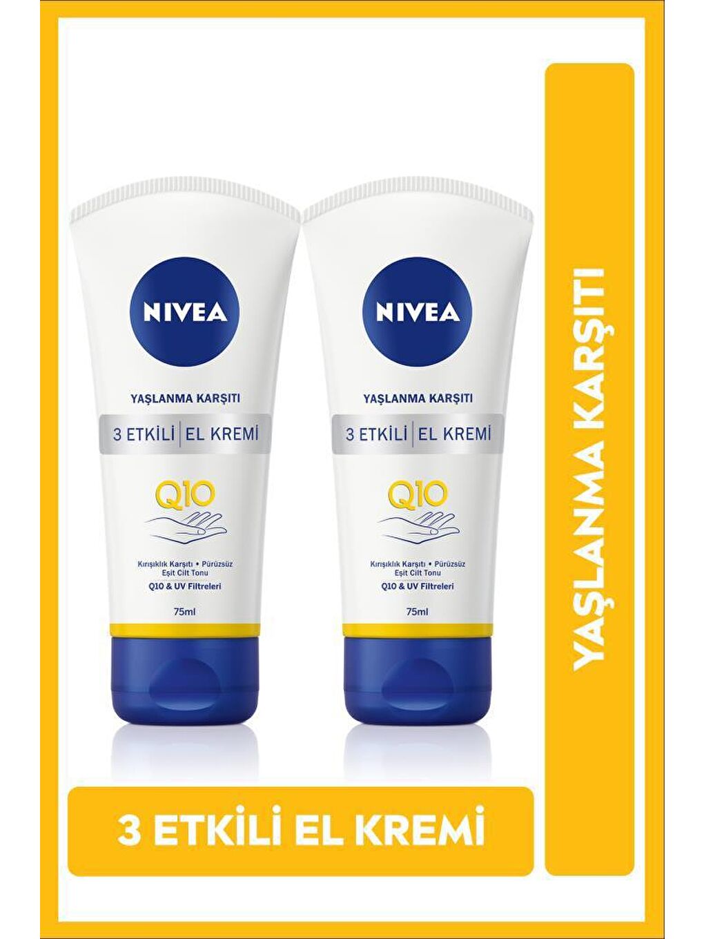 NIVEA Q10 Yaşlanma Karşıtı El Kremi 75 ml x2
