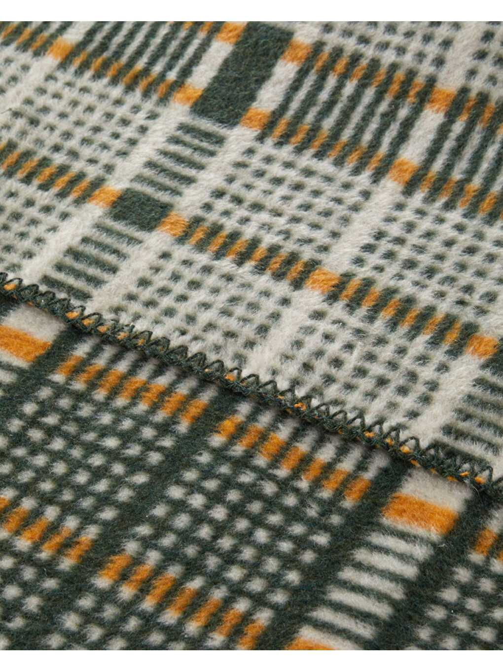 Plaid Tale Pamuk Akrilik Çift Kişilik Battaniye 200x220 cm Koyu Yeşil-2