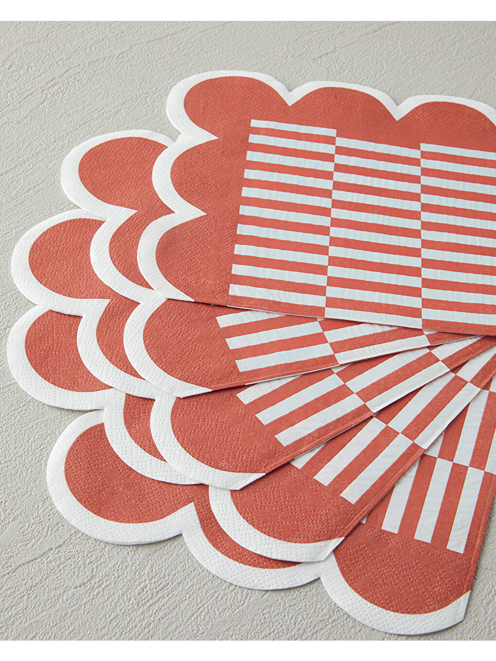 Kahverengi Retro Line 20'li Kağıt Peçete 33x33 cm Terracotta-1