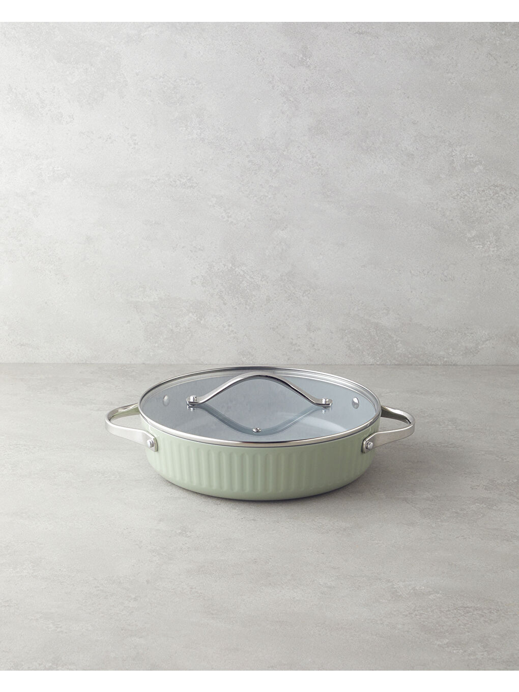 Berlin Fusion Pro Basık Tencere 28 cm Yeşil