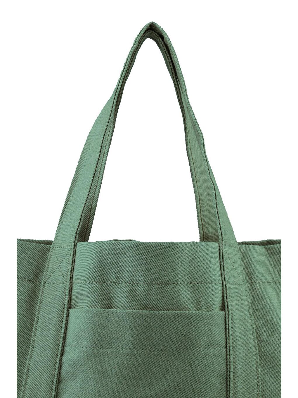 Kısa Sap Cepli Model Mint Yeşili Çanta-5