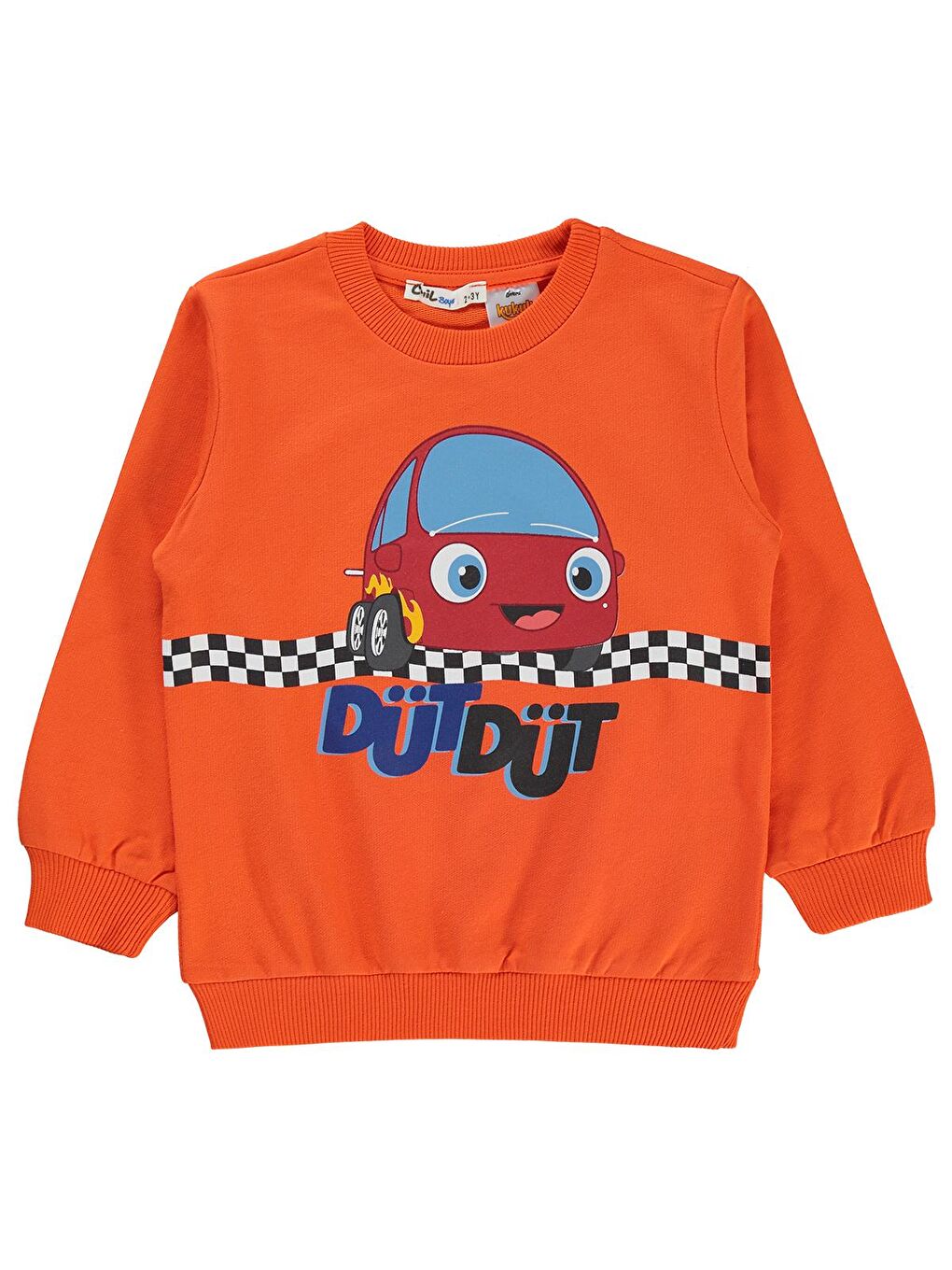 Civil Turuncu Kukuli Erkek Çocuk Sweatshirt 2-5 Yaş Oranj