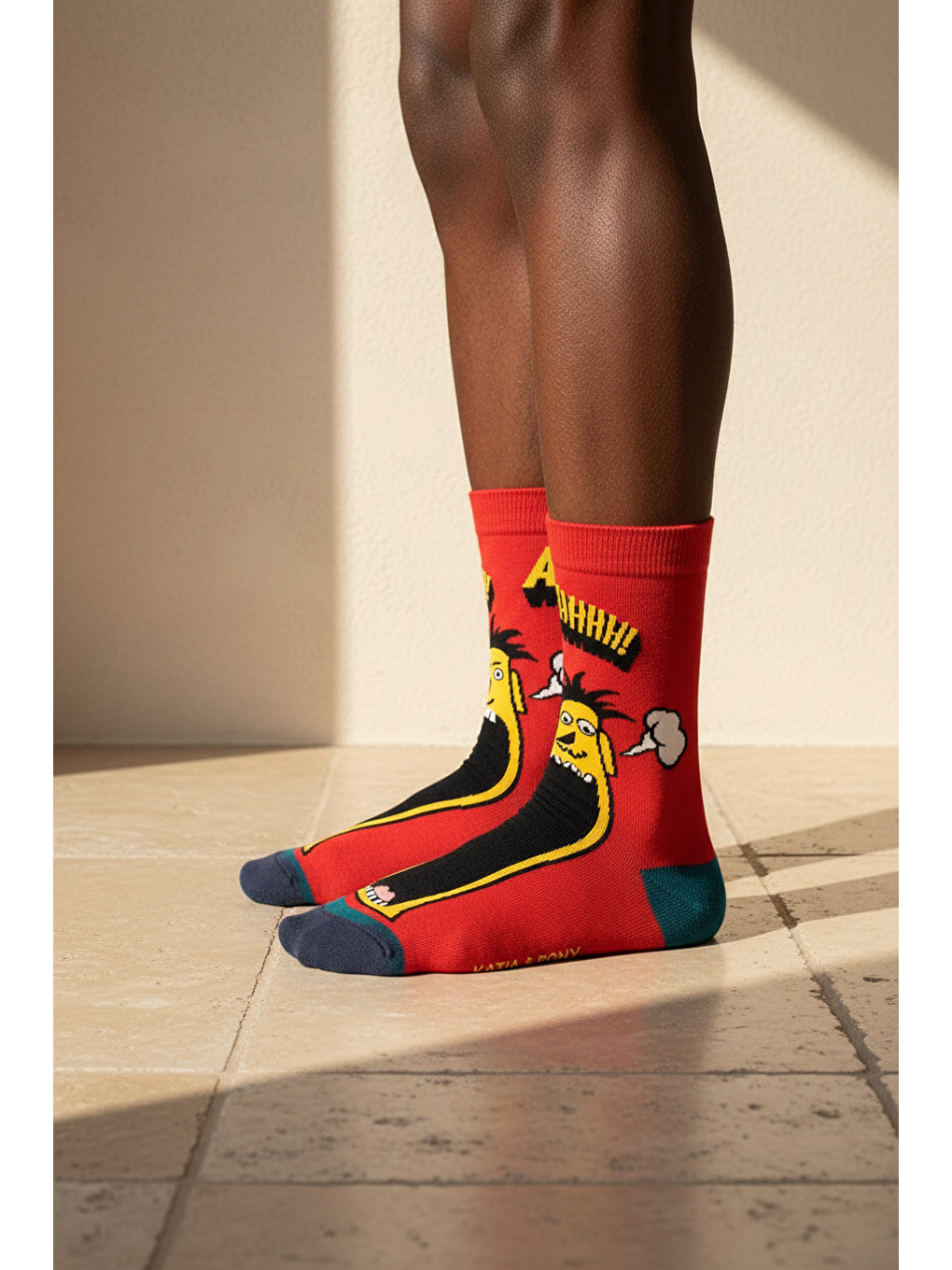 Karışık Unisex Pop Art Angry Soket Çorap-2