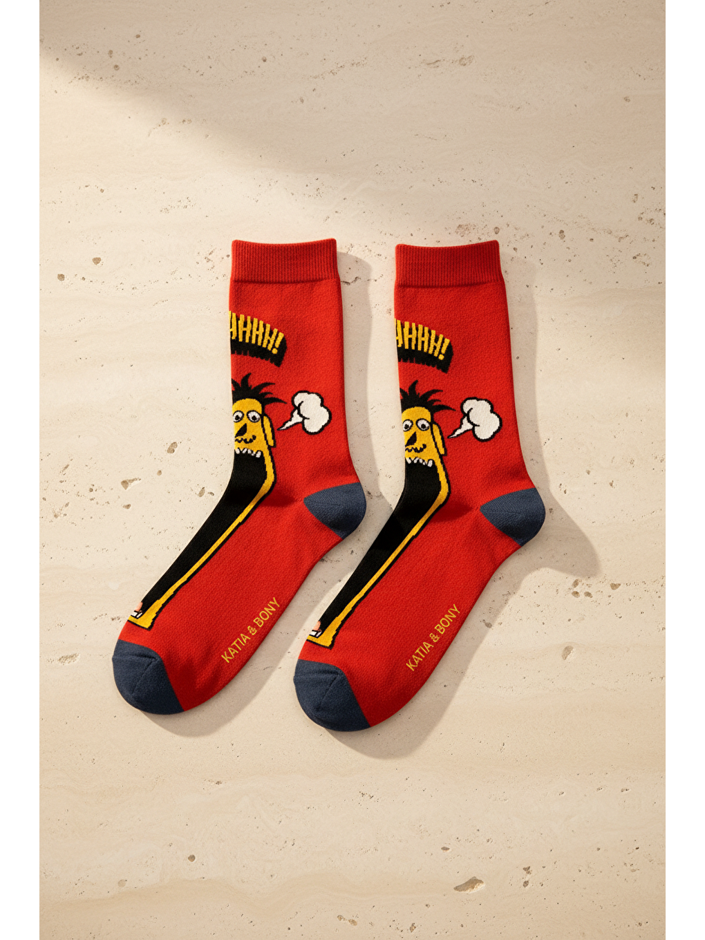 Karışık Unisex Pop Art Angry Soket Çorap-3