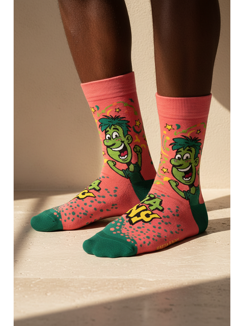 Karışık Unisex Pop Art Karikatürlü Soket Çorap