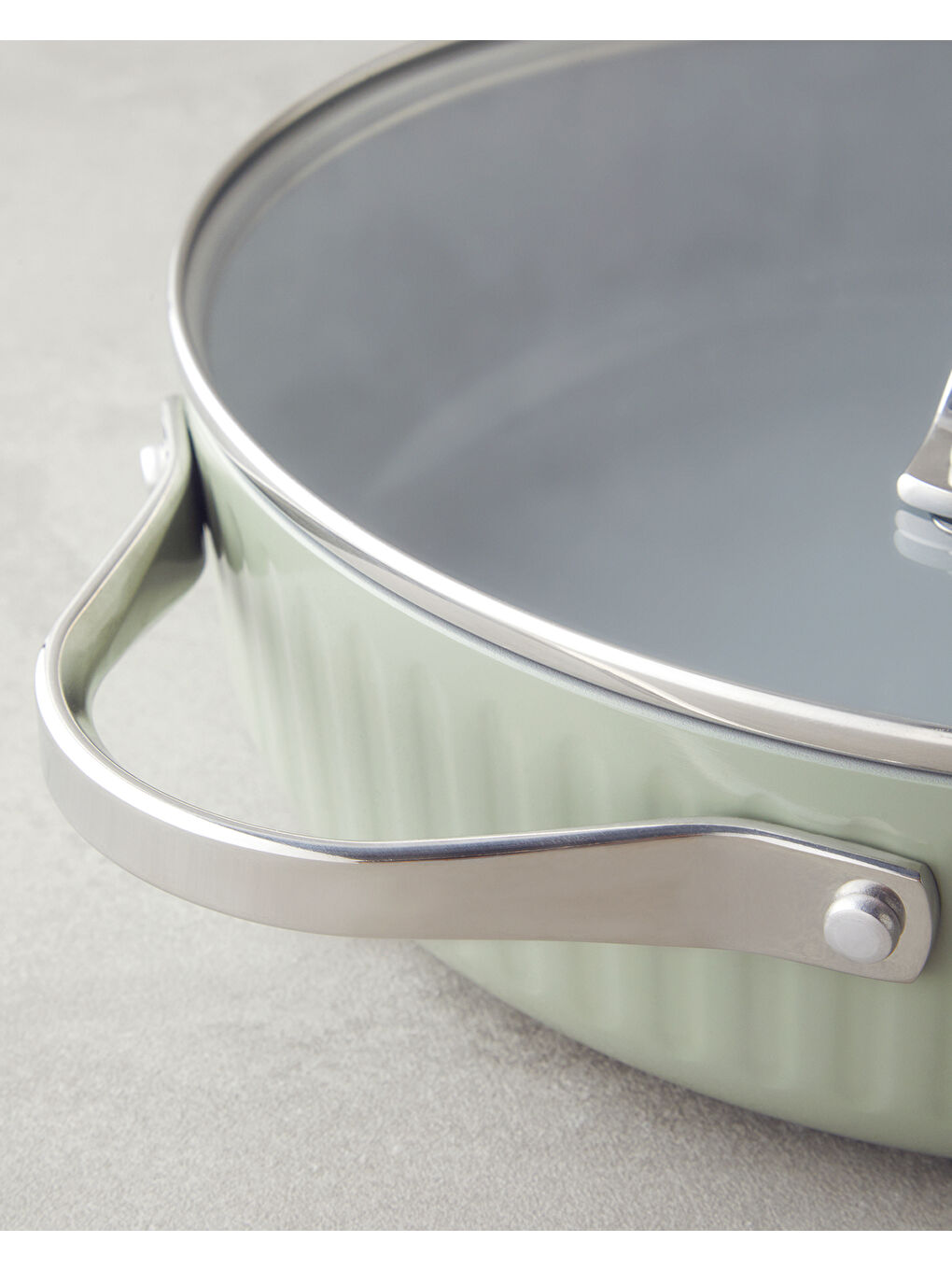 Berlin Fusion Pro Basık Tencere 28 cm Yeşil-2