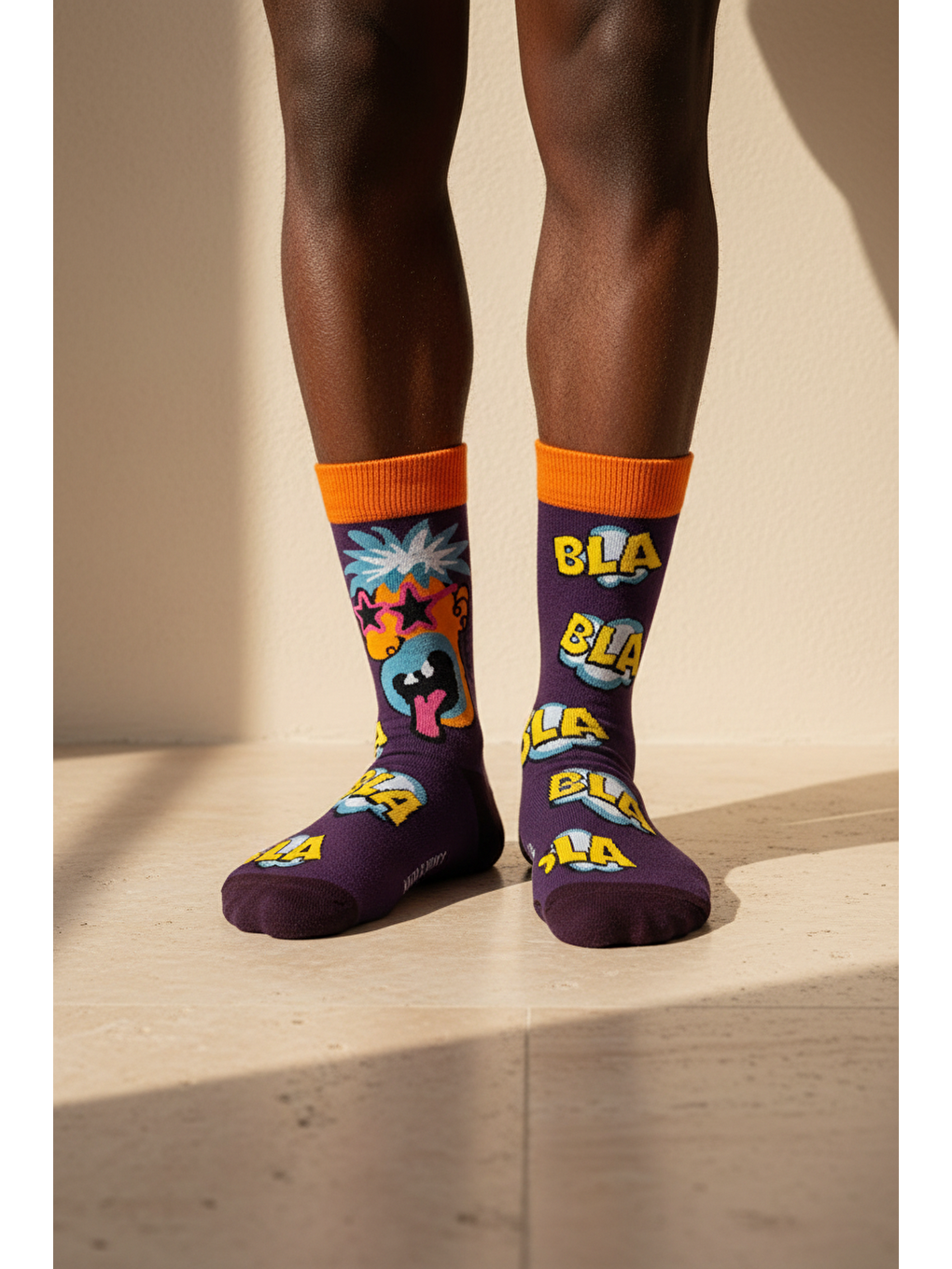 Karışık Unisex Pop Art Desenli Soket Çorap-1