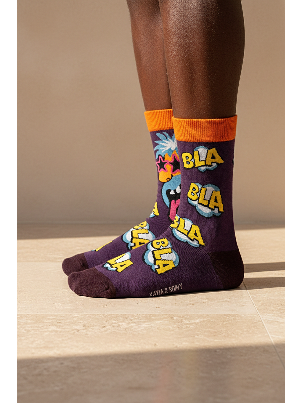 Karışık Unisex Pop Art Desenli Soket Çorap-2