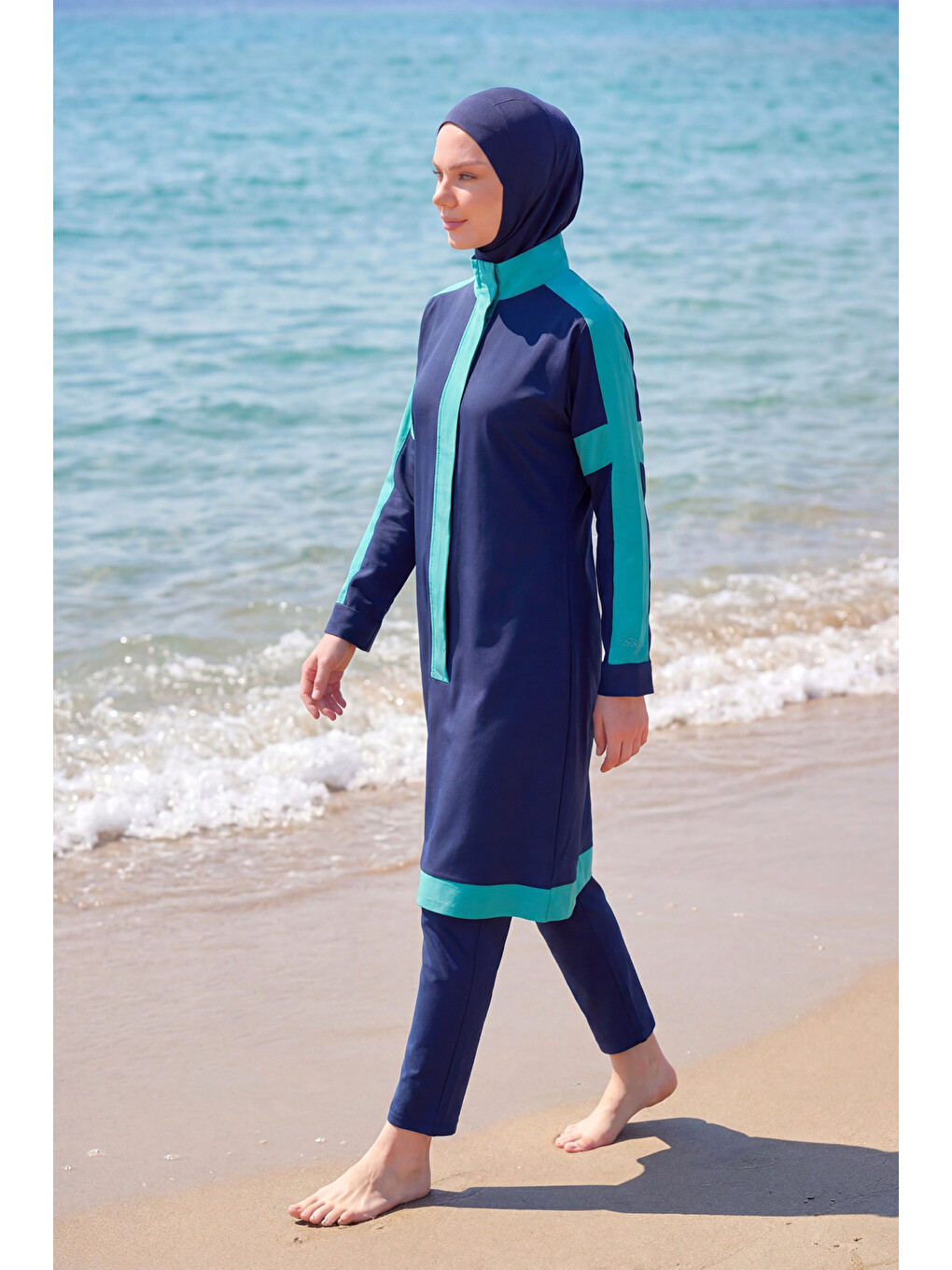 Tam Kapalı Tesettür Mayo M2528-2 Lacivert-1