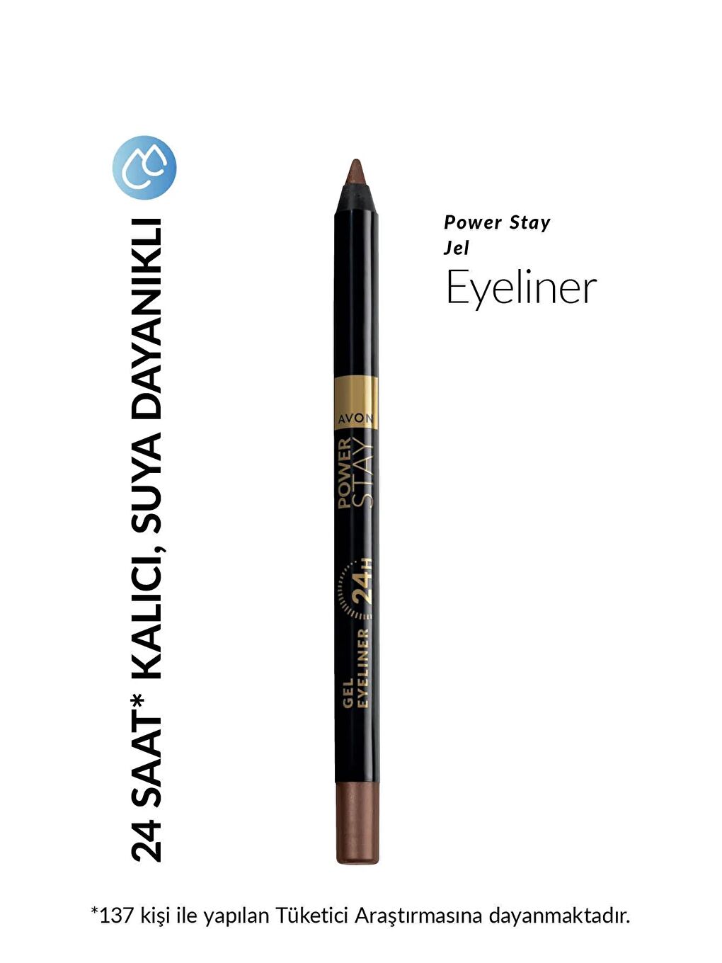 AVON Renksiz Power Stay Jel Eyeliner Chocolate Brown - 1