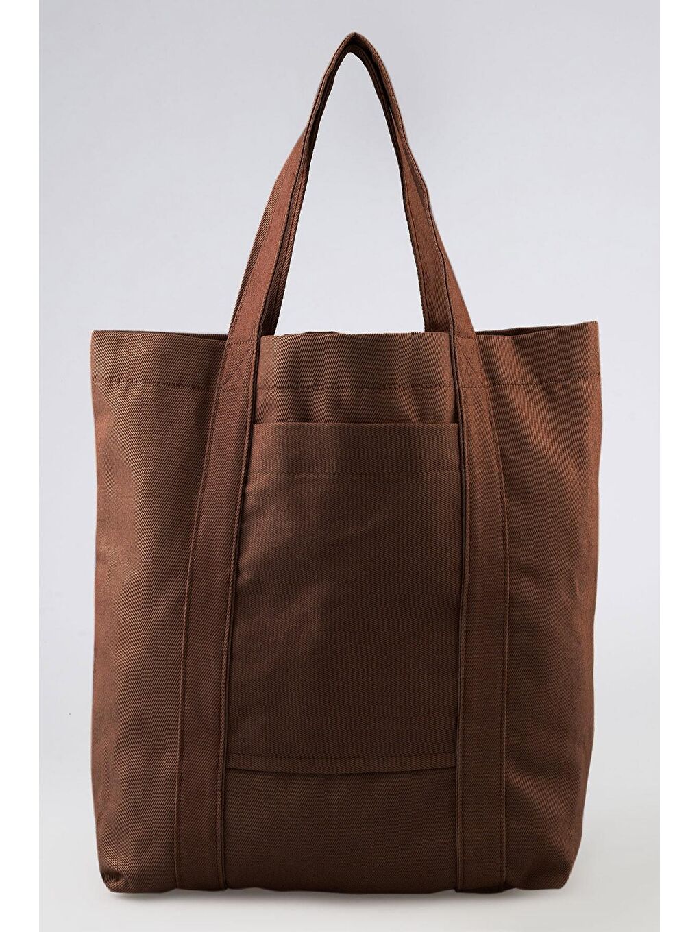 Kısa Sap Cepli Model Kahverengi Çanta