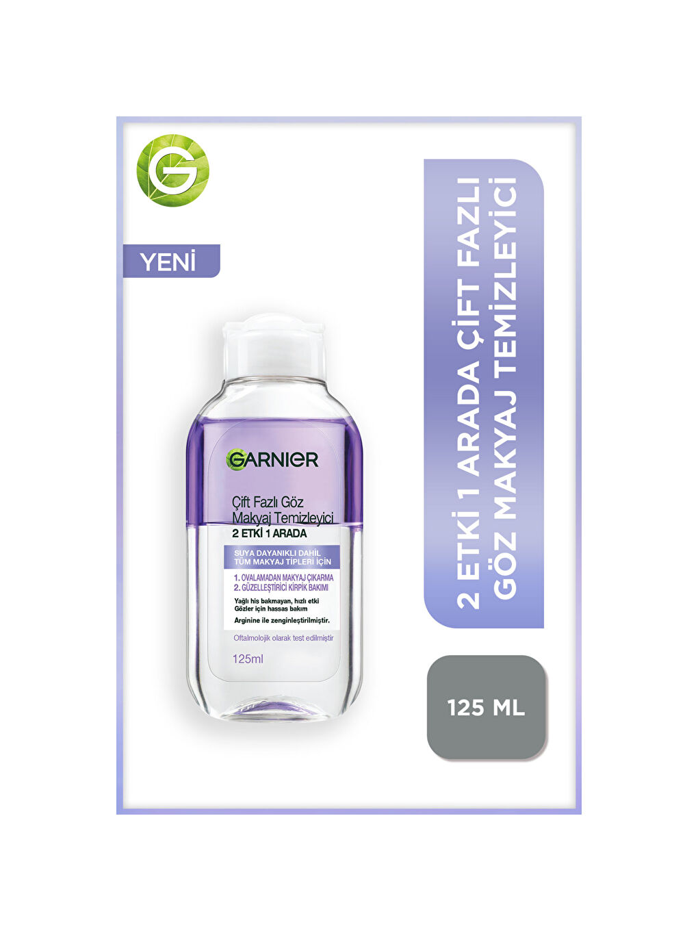 Çift Fazlı Göz Makyaj Temizleyicisi 2 Etki 1 Arada 125ML