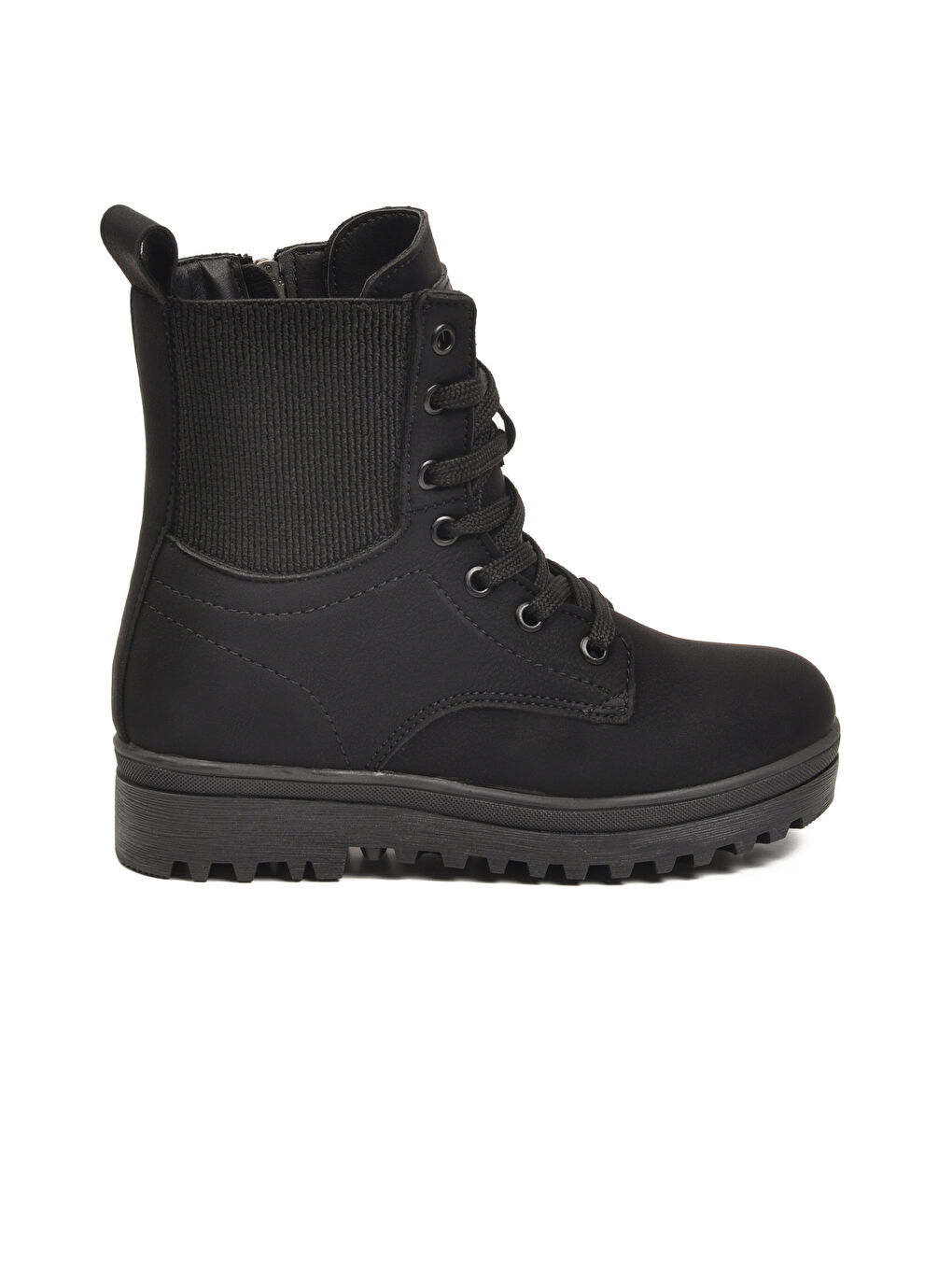 Bordo Siyah Zümrüt İçi Polarlı Kaymaz Taban Kız Çocuk Bot 23002 F-1