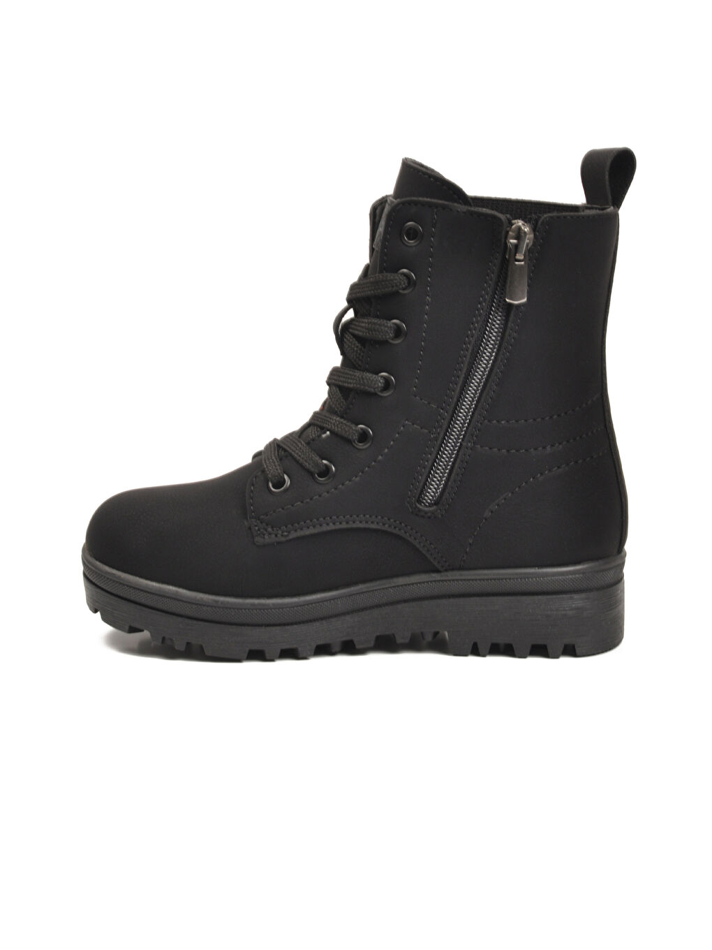 Bordo Siyah Zümrüt İçi Polarlı Kaymaz Taban Kız Çocuk Bot 23002 F-3