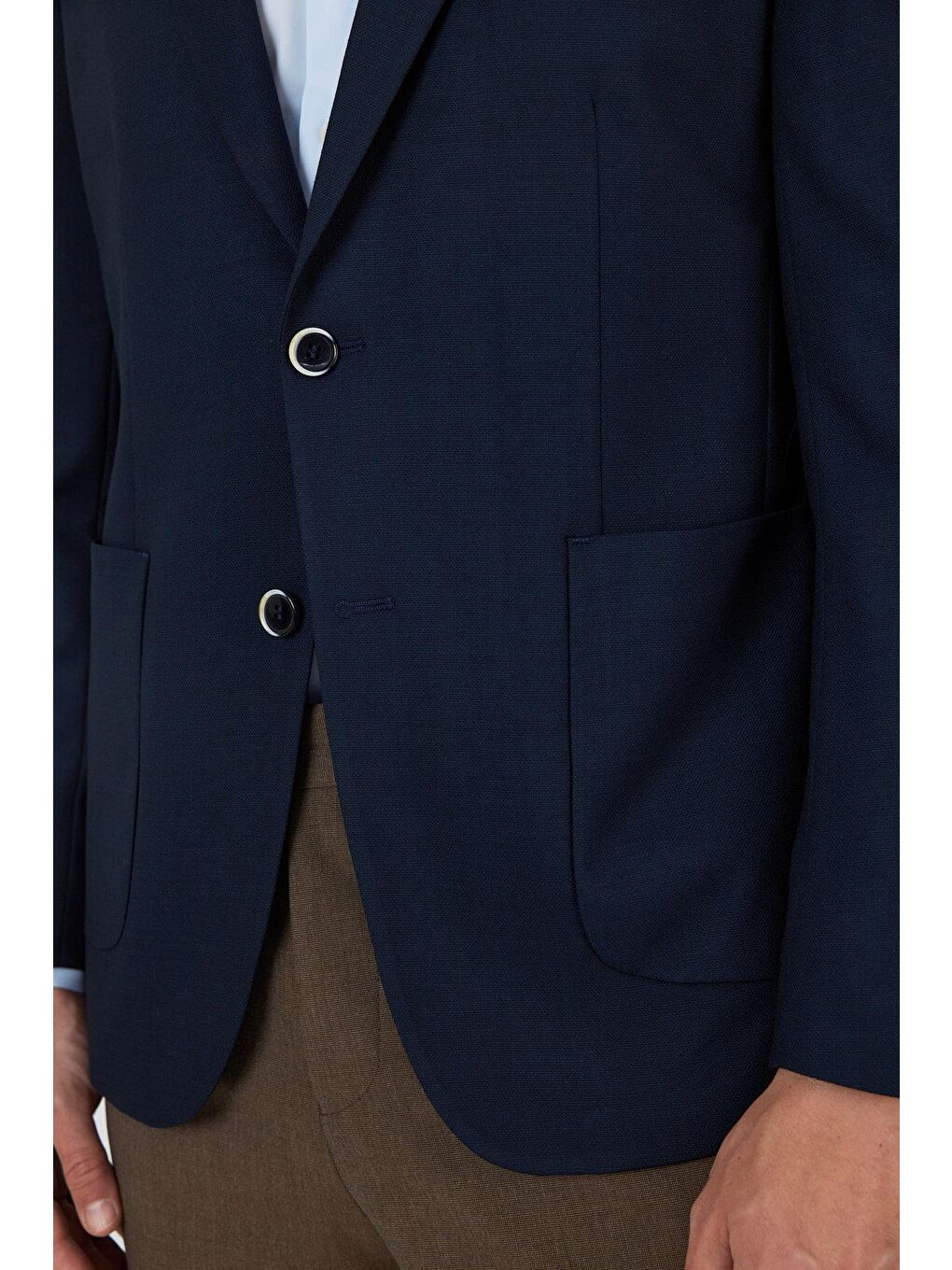 Lacivert Kılıç Yaka   Esnek 6 Drop Slim Fit Classic  Ceket 1002250124-3