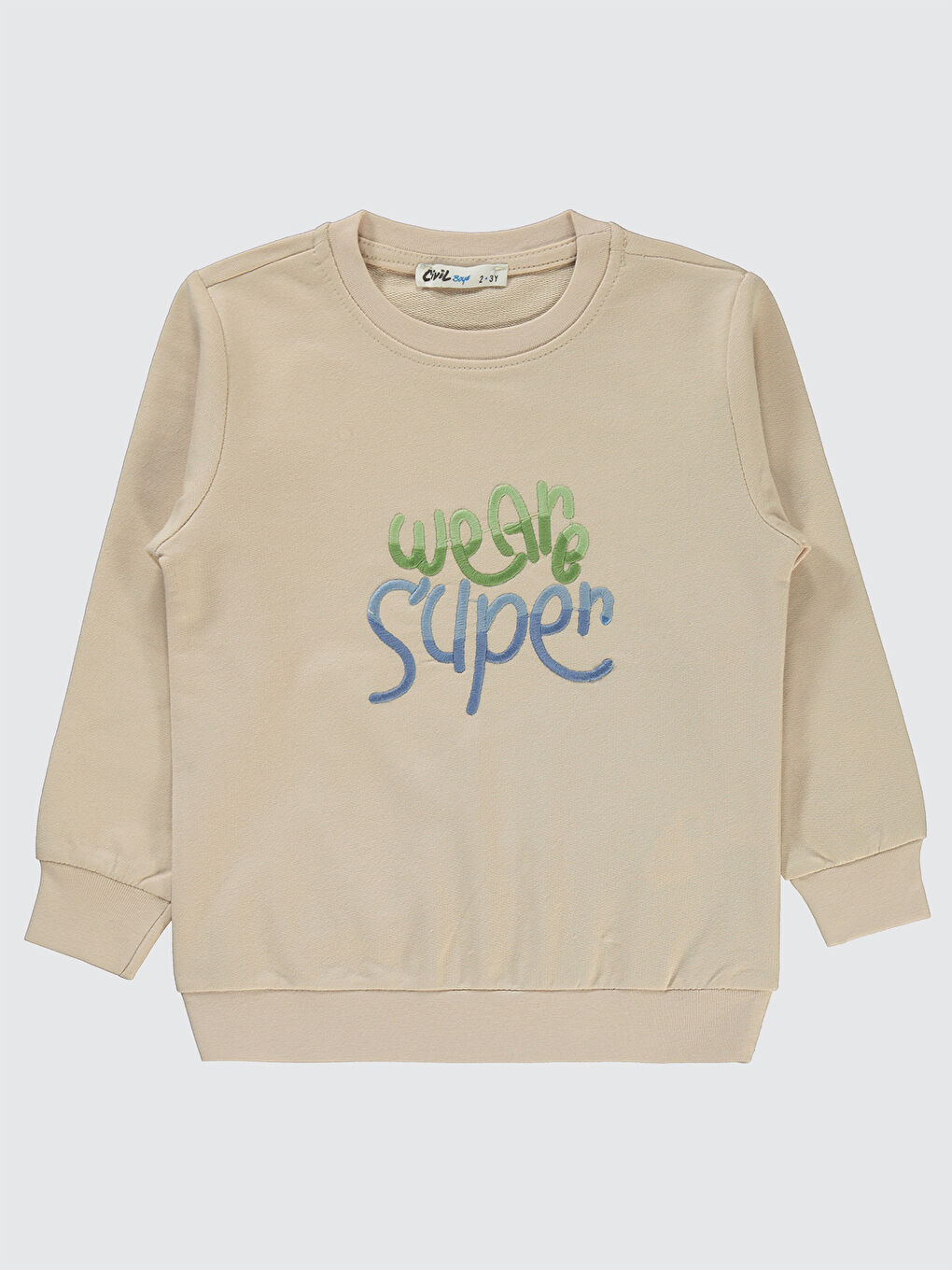 Civil Bej Boys Erkek Çocuk Sweatshirt 2-5 Yaş Taş Rengi