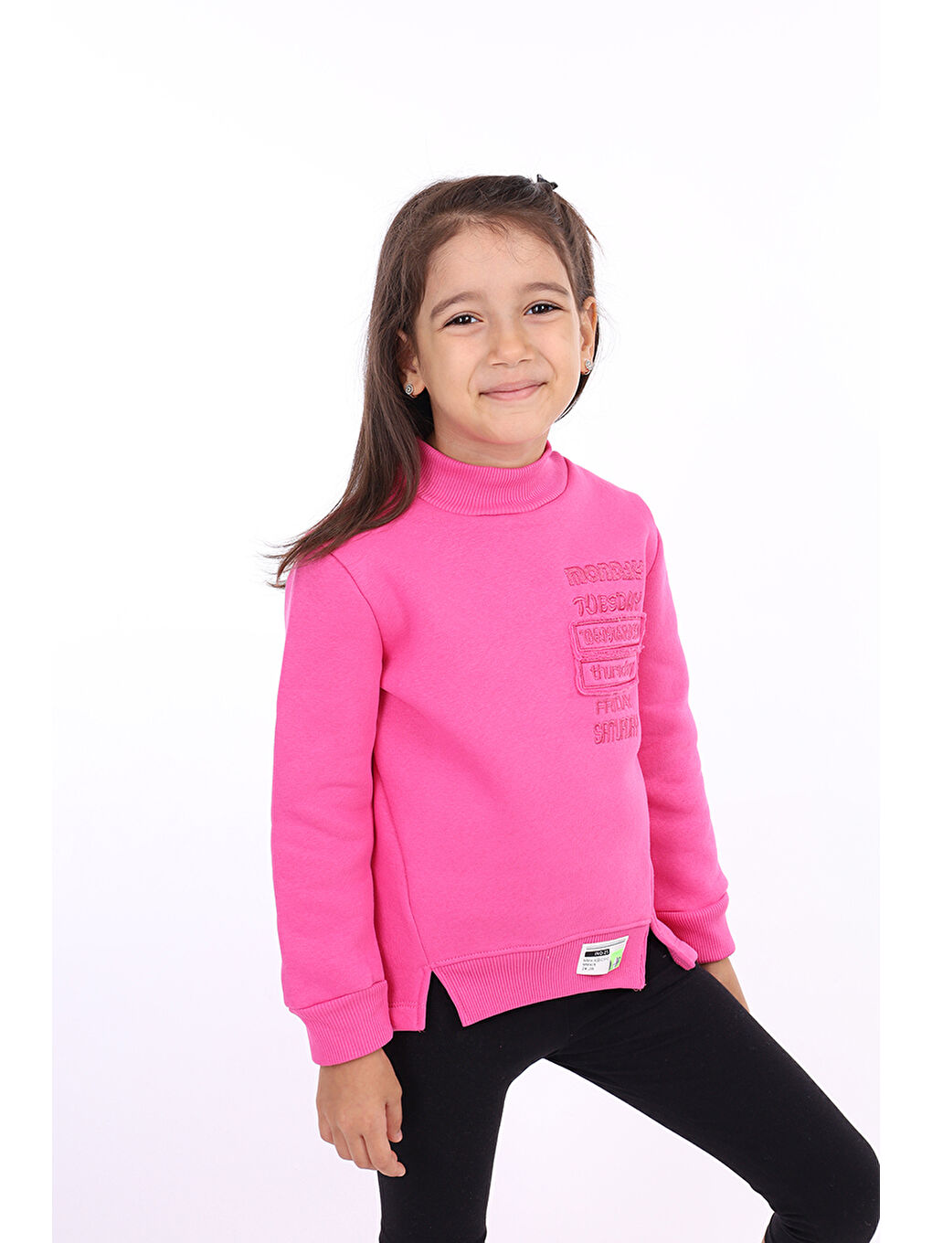 Toontoykids Fuşya Kız Çocuk Nakışlı Sweatshirt