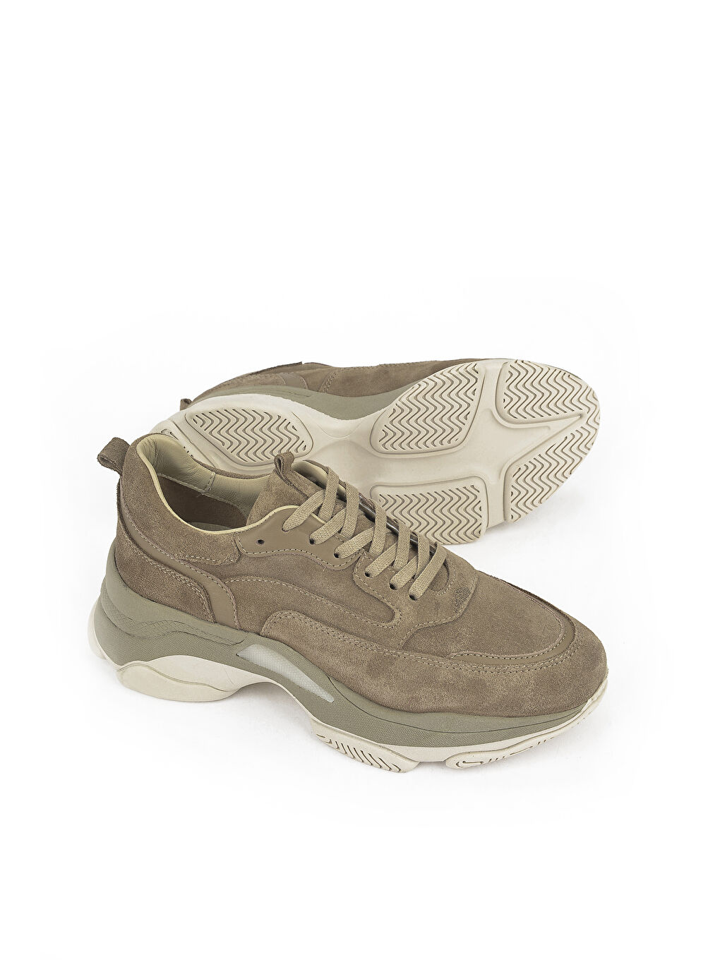 Bej Kadın Hakiki Deri Sneaker 1431000Z3389 Koyu Vizon-3