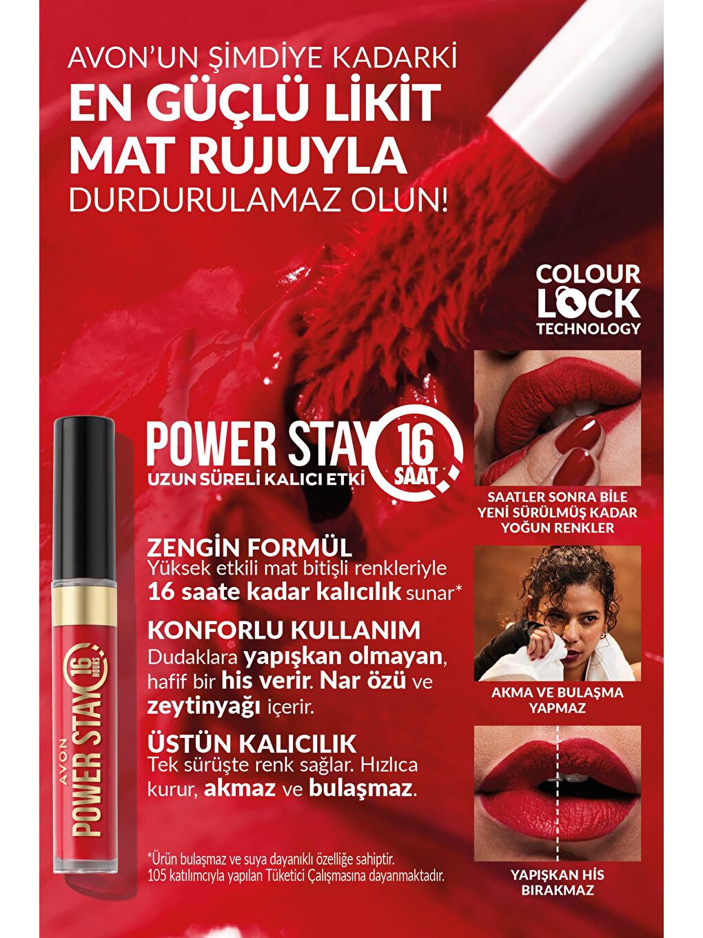 AVON Power Stay Kalıcı Likit Mat Ruj In Charge Mauve - 3