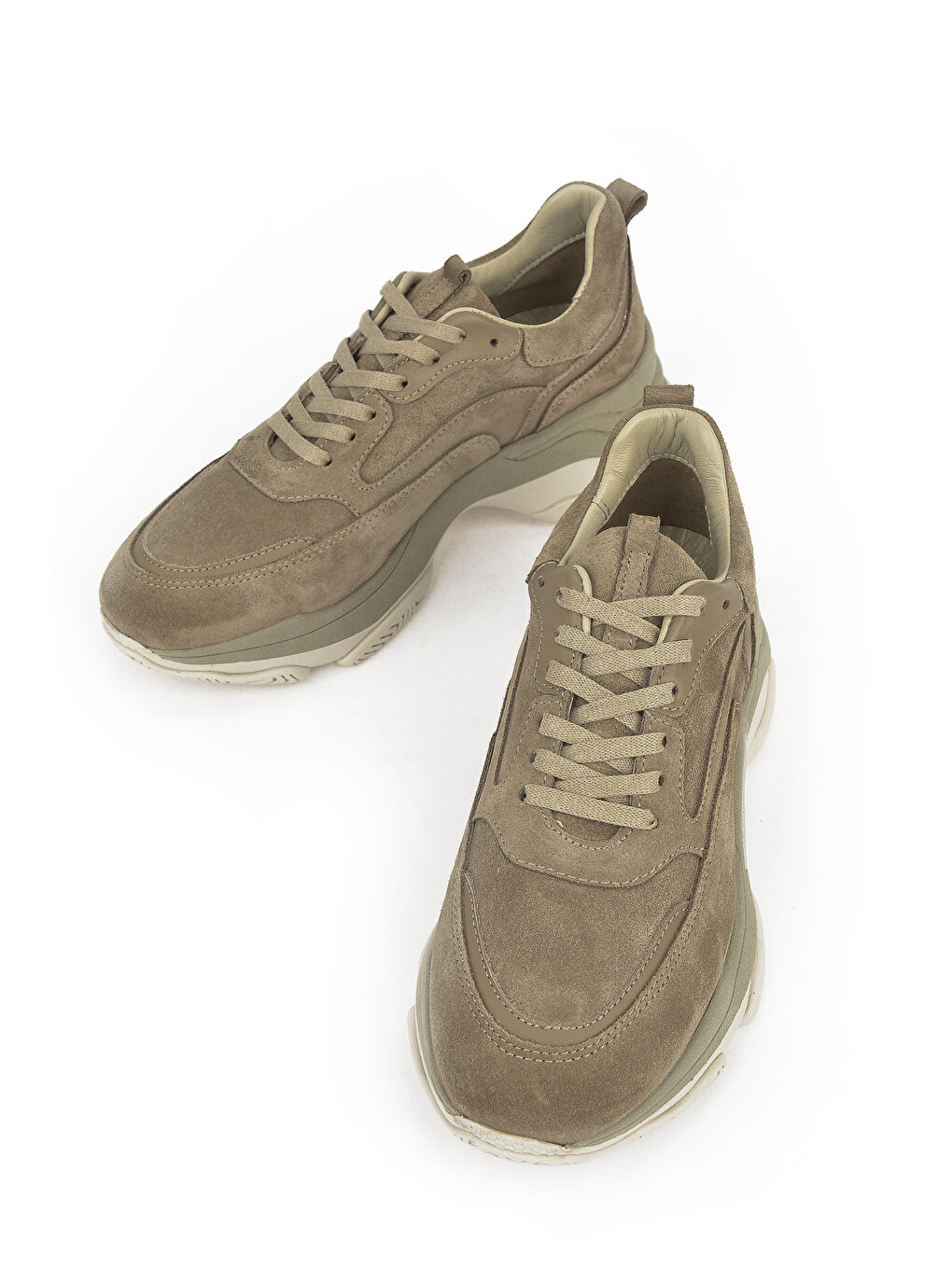 Bej Kadın Hakiki Deri Sneaker 1431000Z3389 Koyu Vizon-4