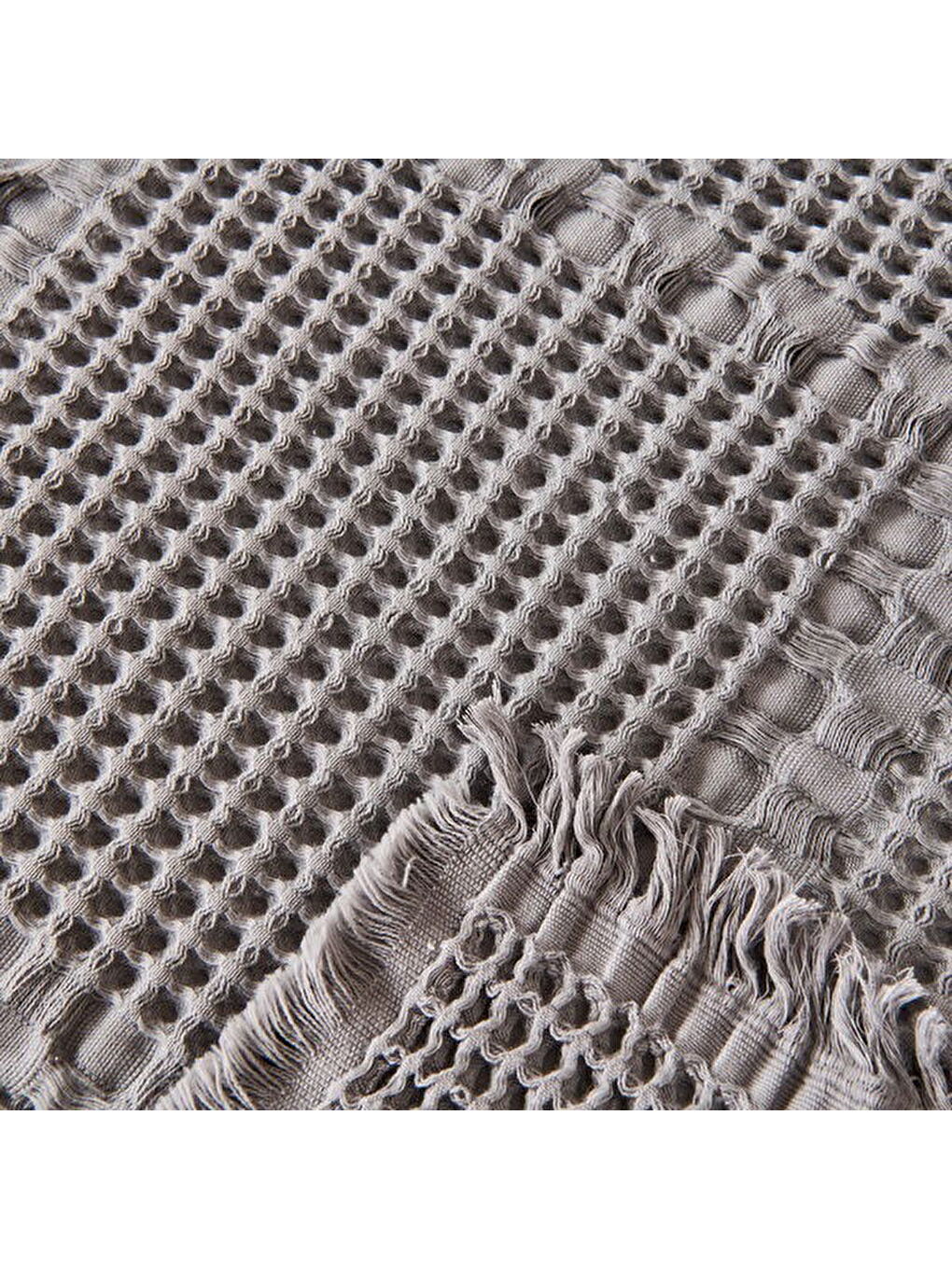 Soft Nako Çift Kişilik Yatak Örtüsü - Gri - 220x240 cm-1