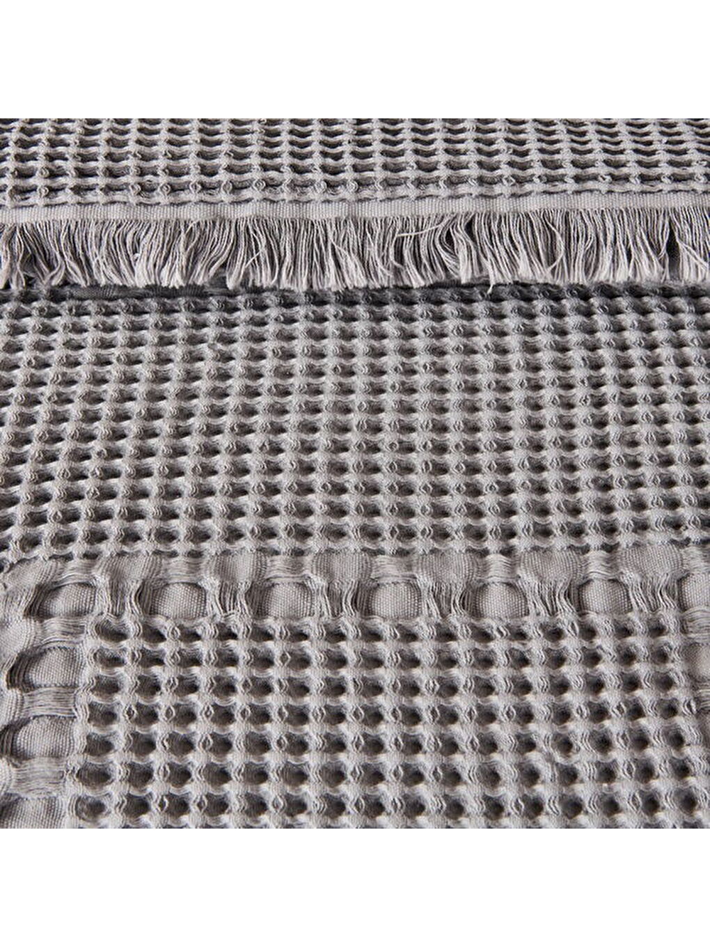 Soft Nako Çift Kişilik Yatak Örtüsü - Gri - 220x240 cm-2