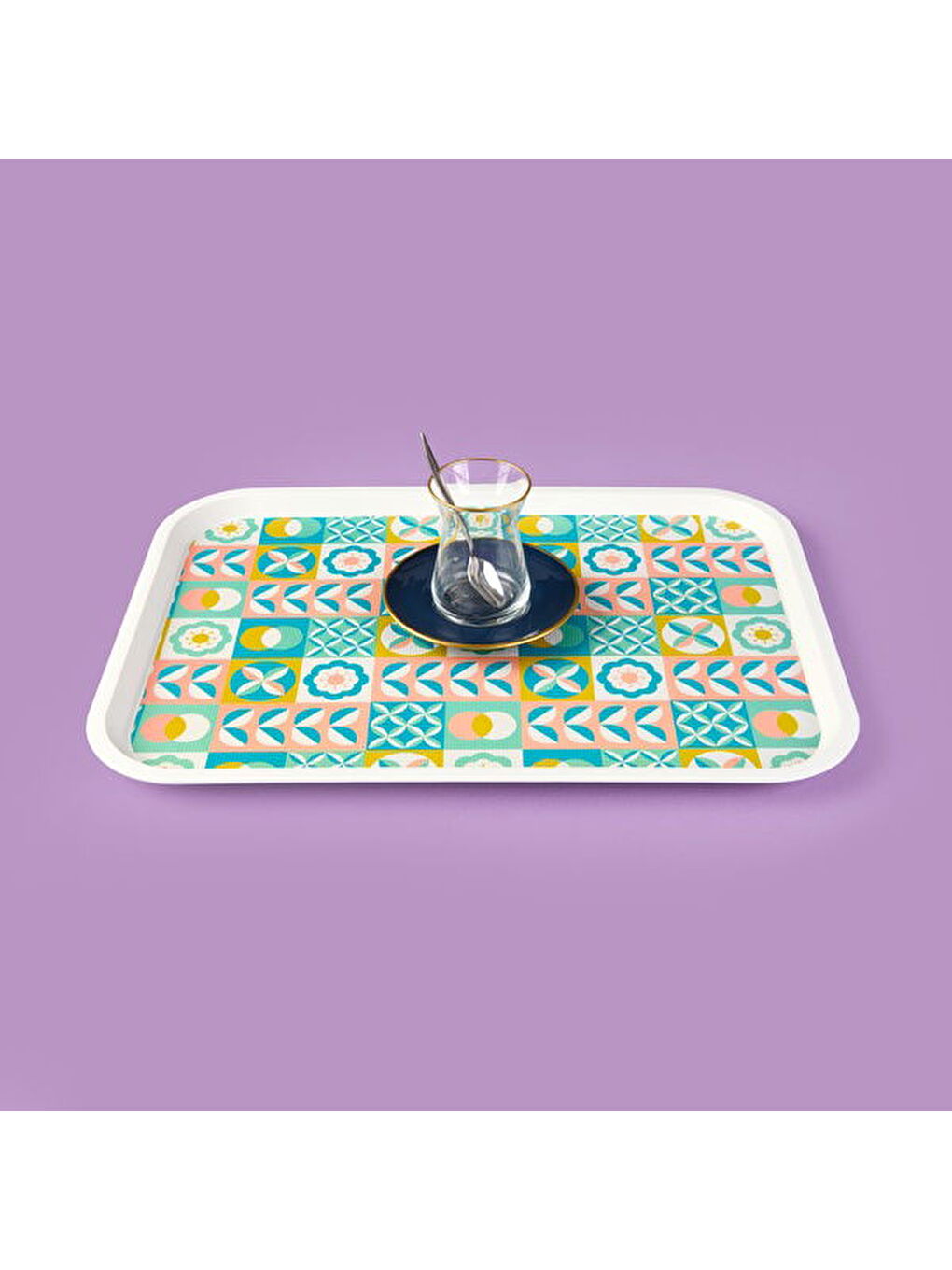 Karışık Kitchen Colorful Tepsi - Renkli - 42x30 cm-1