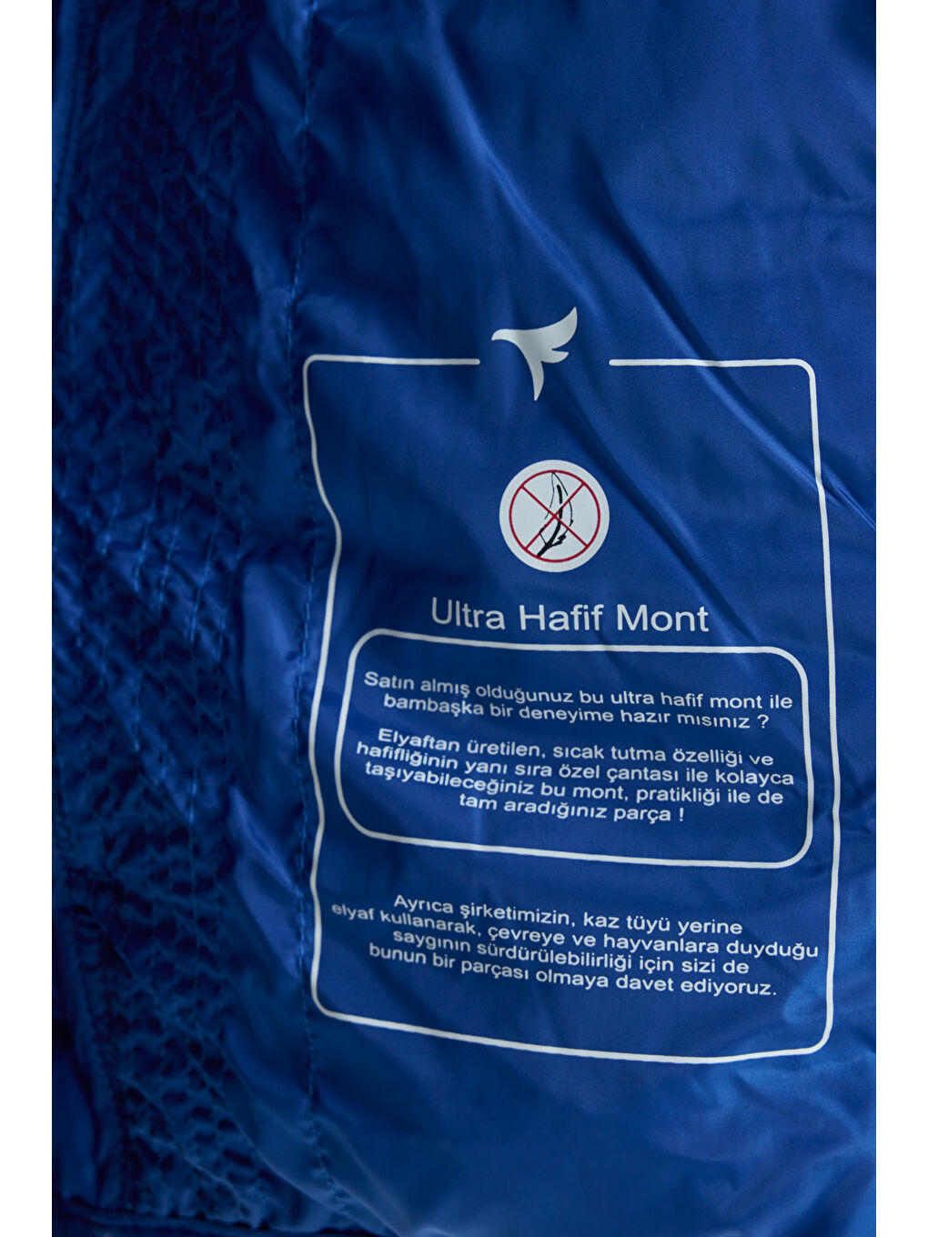 Erkek İndigo Rüzgar Geçirmez Taşınabilir Çantalı Sıcak Tutan Elyaf Dolgulu Ultra Hafif Standart Fit Şişme Yelek-3