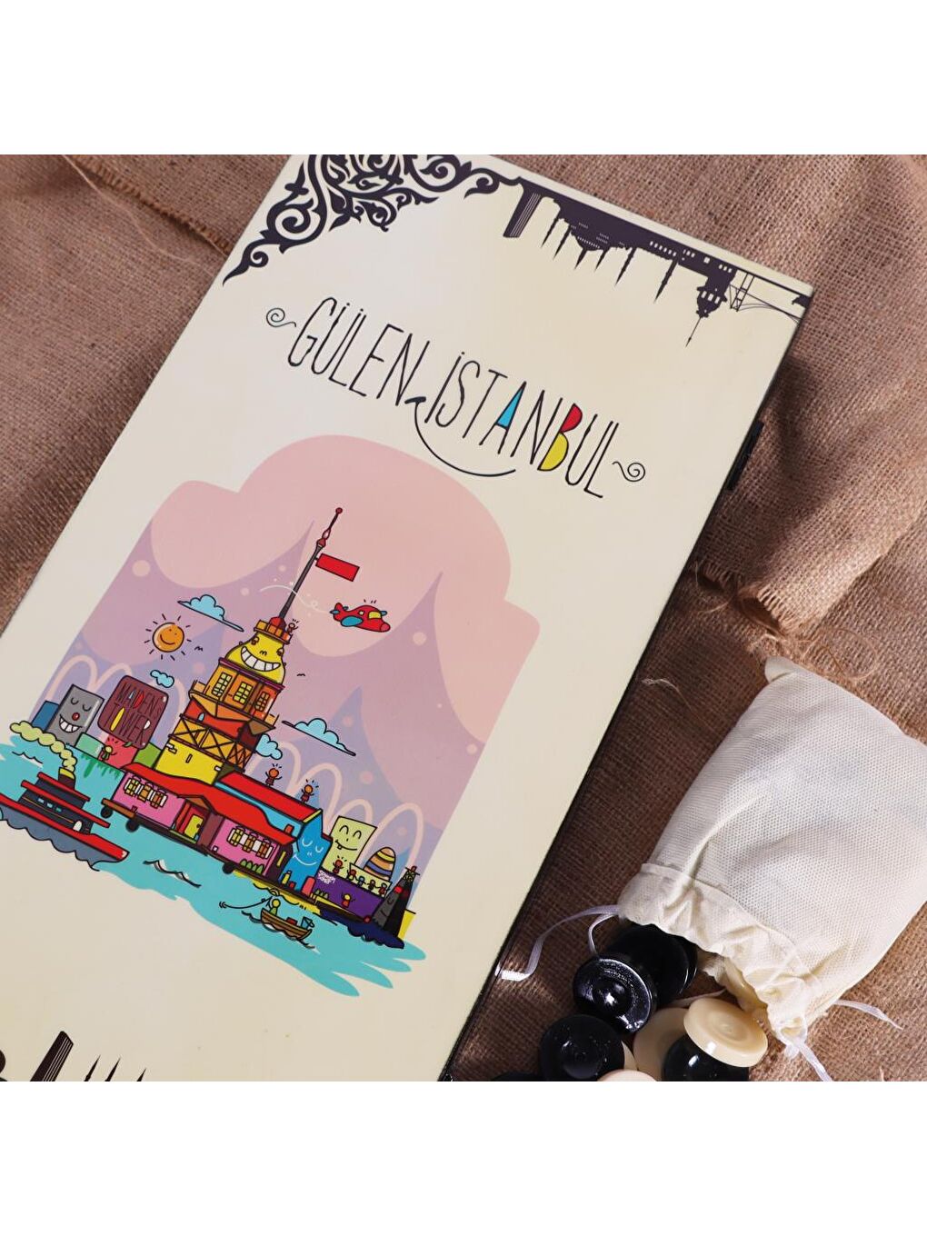 Smiling İstanbul Kız Kulesi Tavla-4