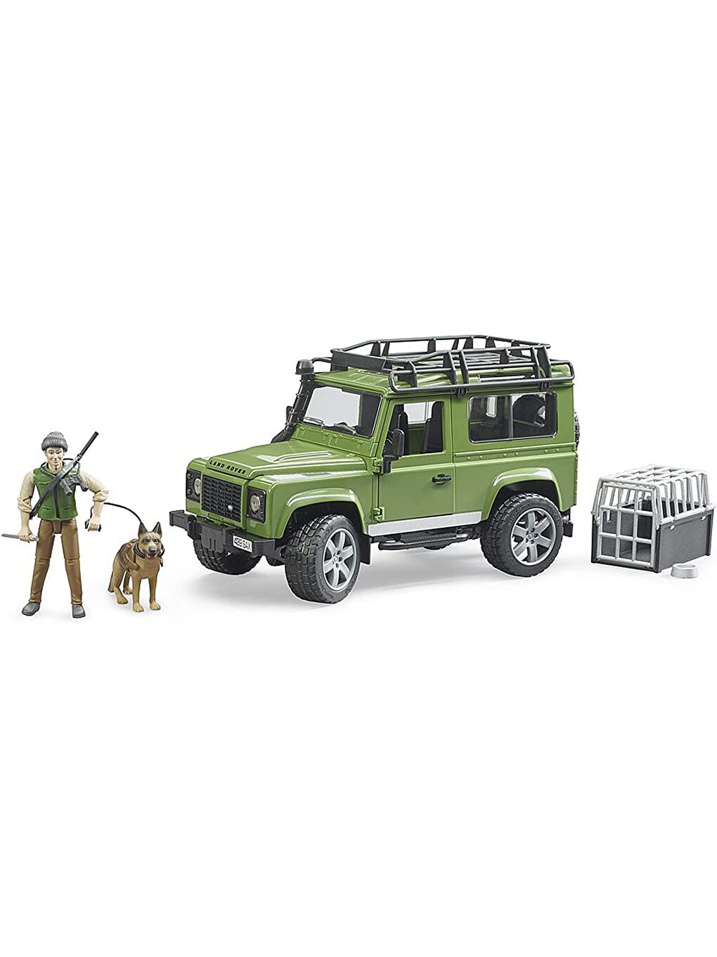 Bruder Renksiz Land Rover Arazi Aracı & Avcı ve Av Köpeği BR02587