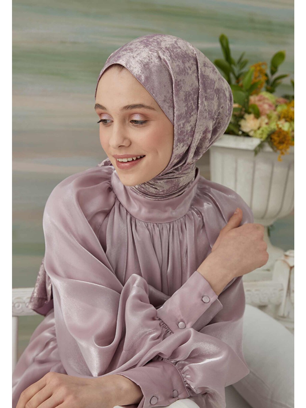 Pembe Luxury Shine Şal Vintage Rose