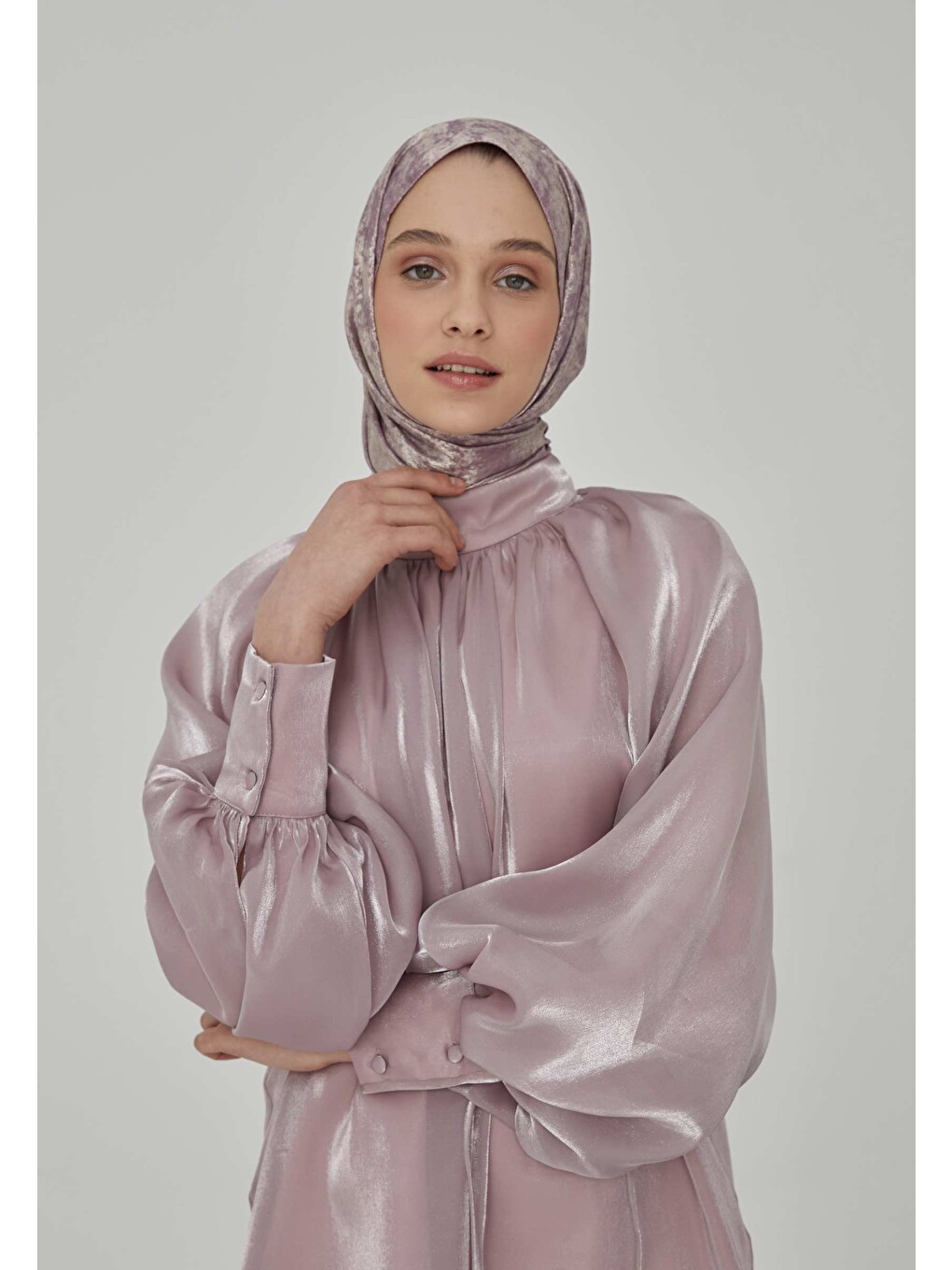 Pembe Luxury Shine Şal Vintage Rose-1