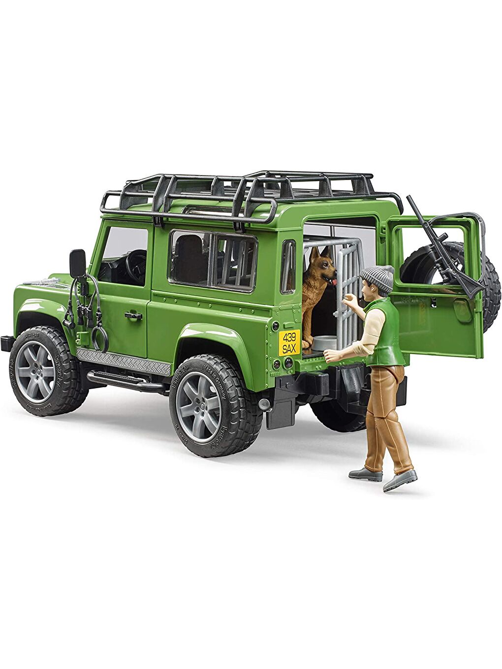 Bruder Renksiz Land Rover Arazi Aracı & Avcı ve Av Köpeği BR02587 - 1