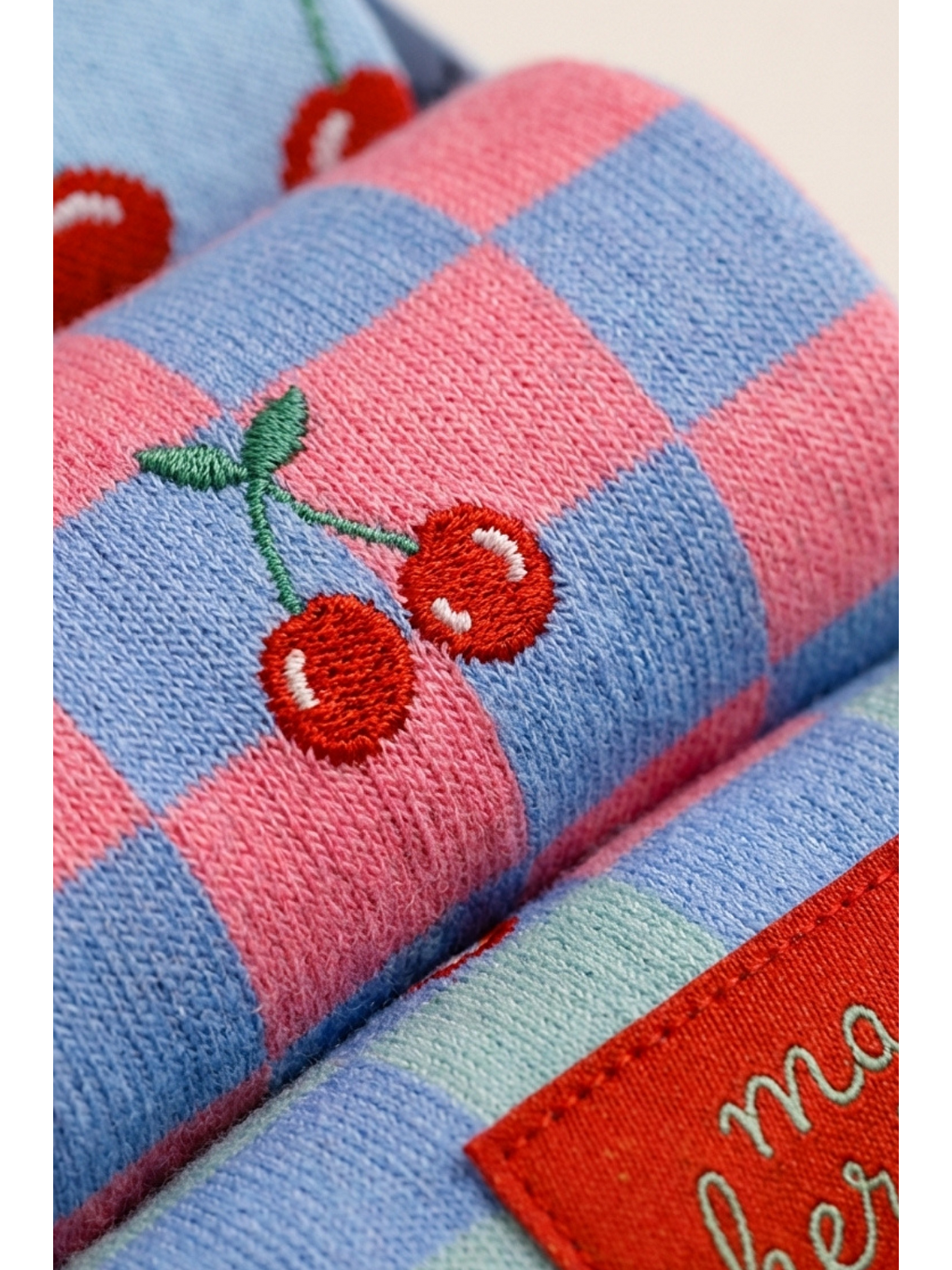 Karışık Kadın 3'Lü Kiraz Desenli Kutulu Soket Çorap-2