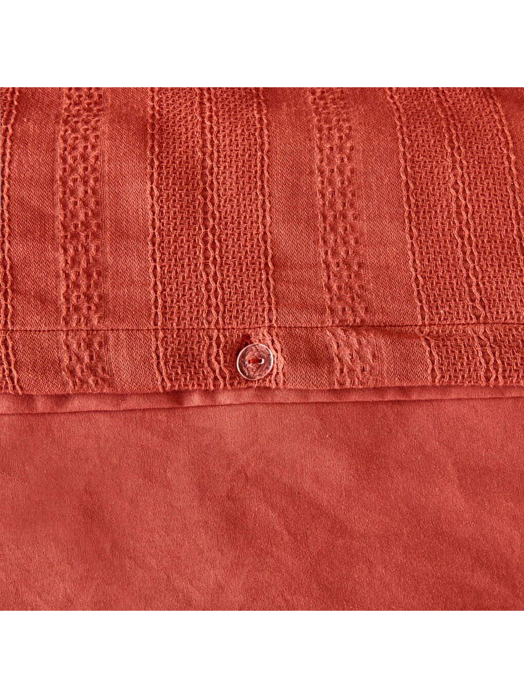 Kahverengi Soft Armürlü Tek Kişilik Nevresim Takımı - Kiremit-2