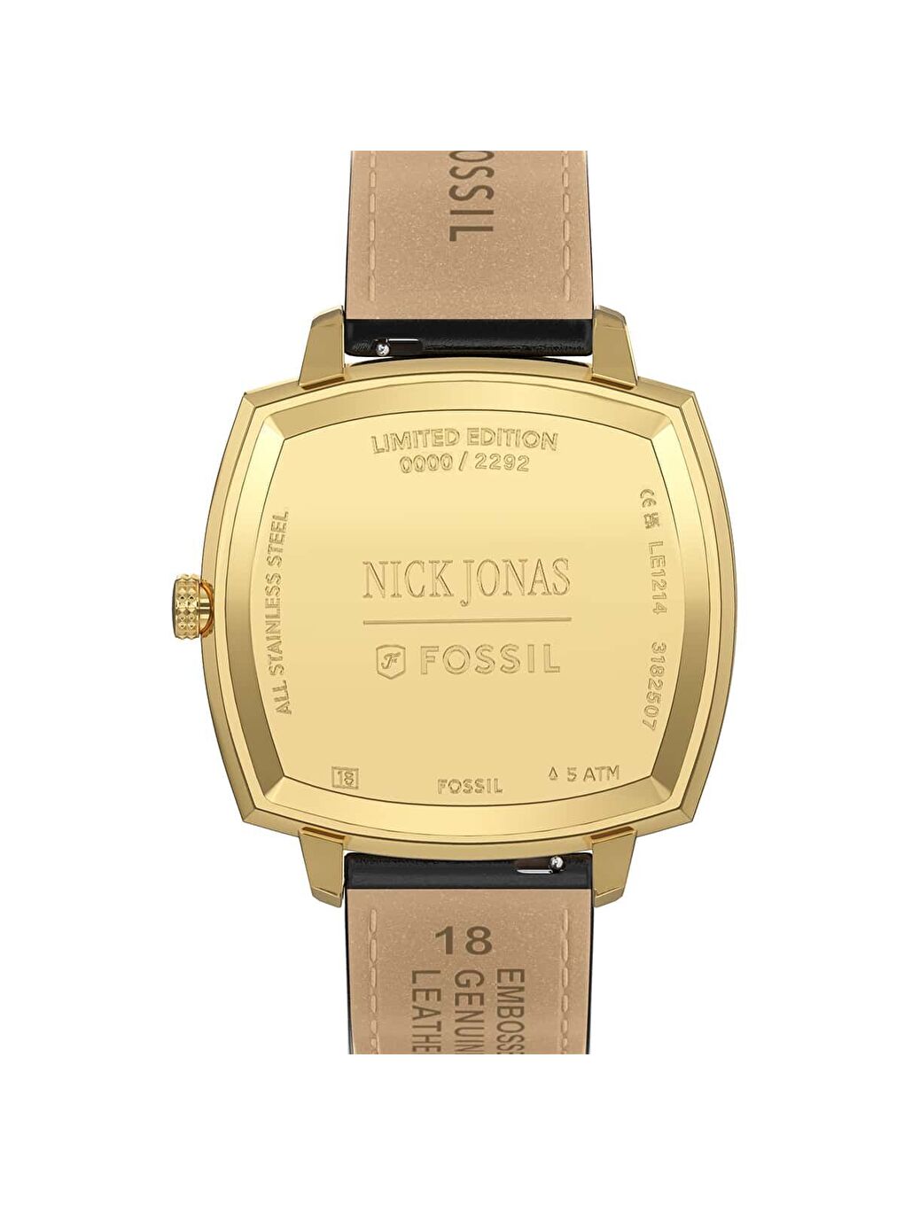 Siyah FLE1214 Nick Jonas x Machine Luxe Kol Saati-2