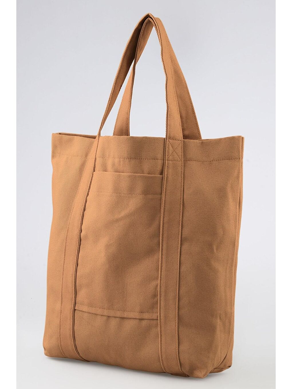 Bagg Kahverengi Kısa Sap Cepli Model Kiremit Çanta | 45cm Sap - 1