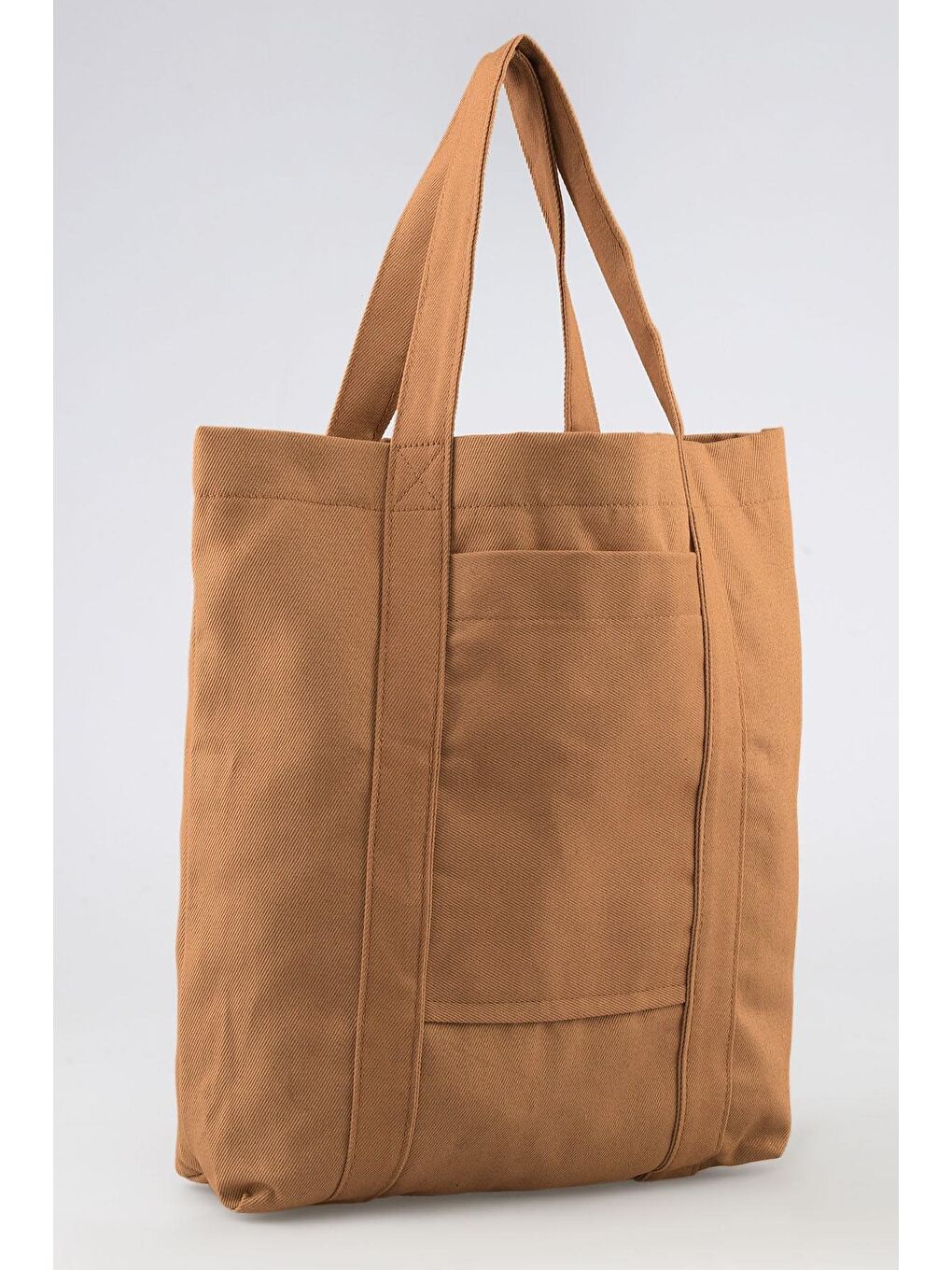 Bagg Kahverengi Kısa Sap Cepli Model Kiremit Çanta | 45cm Sap - 2