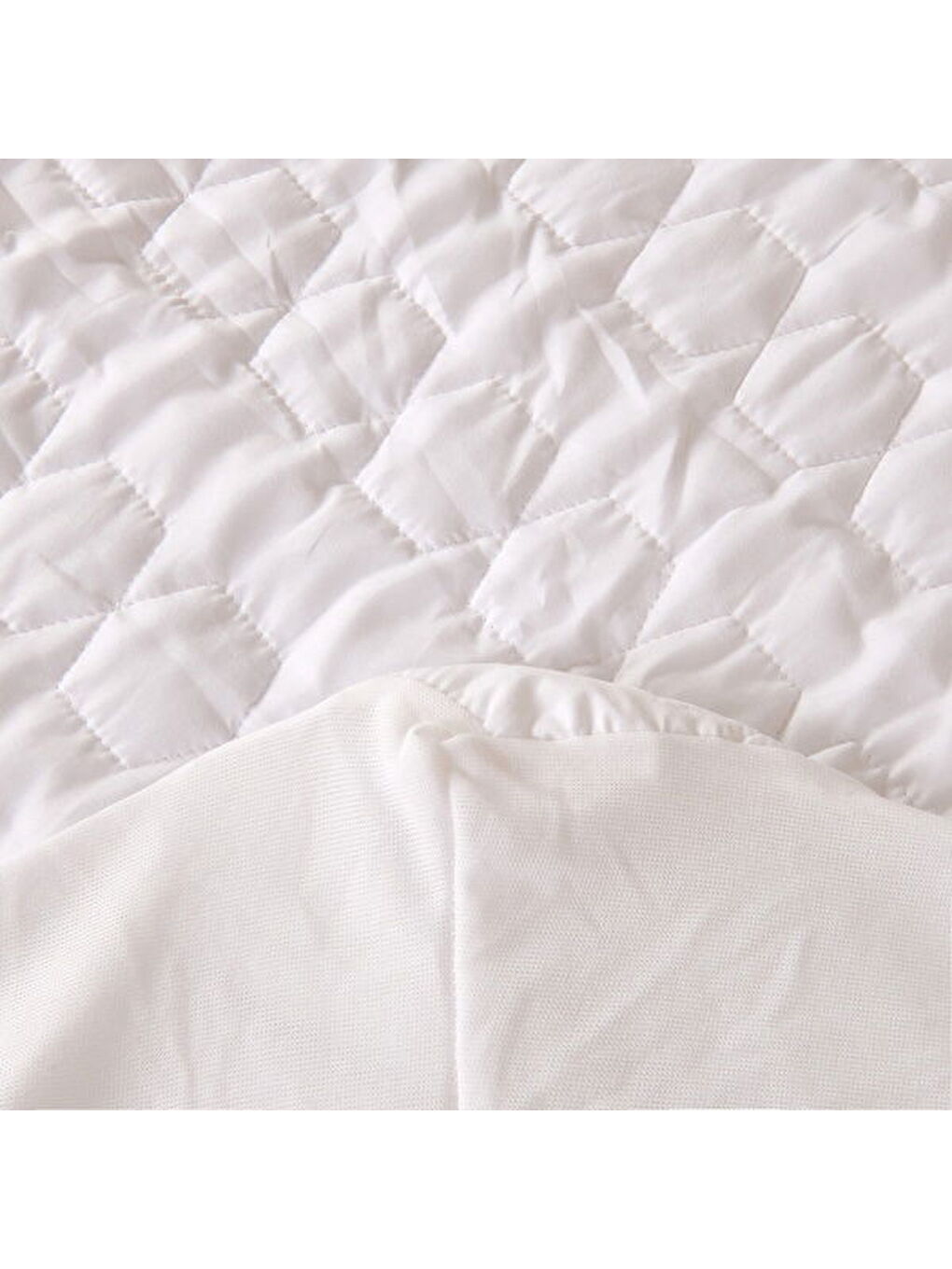 Soft Kapitoneli Sıvı Geçirmez Fitted Tek Kişilik Alez - Beyaz - 100x200 cm-1