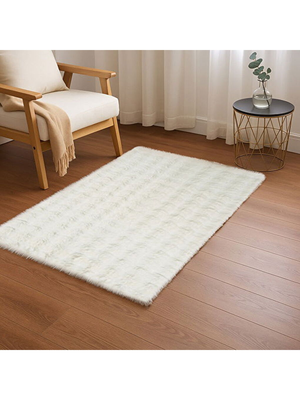 Ekru Soft Rachelle Post Halı - Krem - 100x150 cm