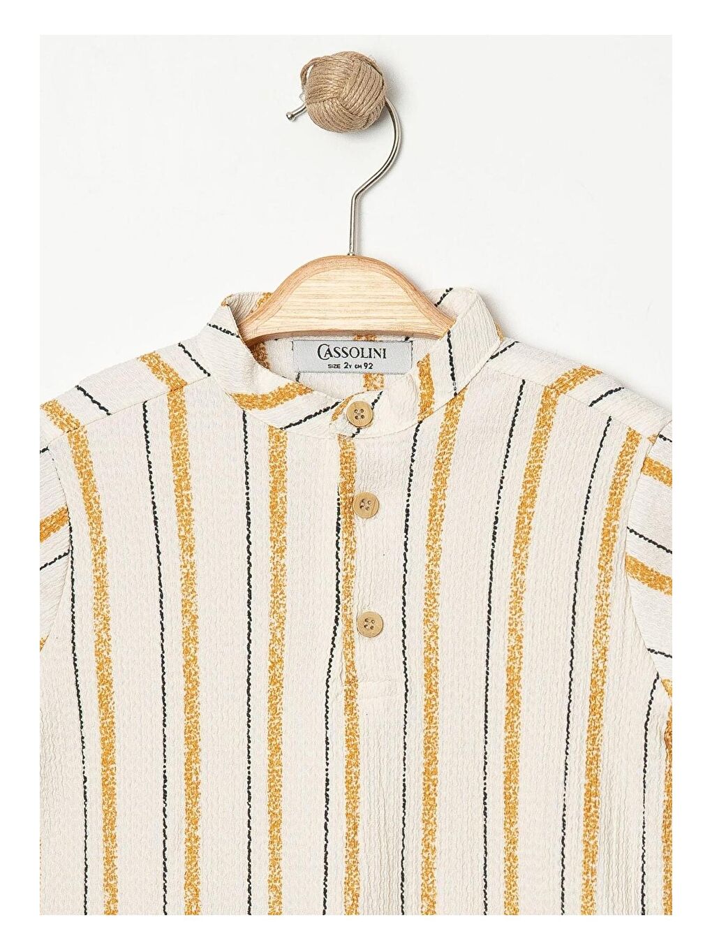 Sarı Tarz Gömlekli Belden Ayarlanabilir Kısa Kollu Şortlu 2'li Takım-5