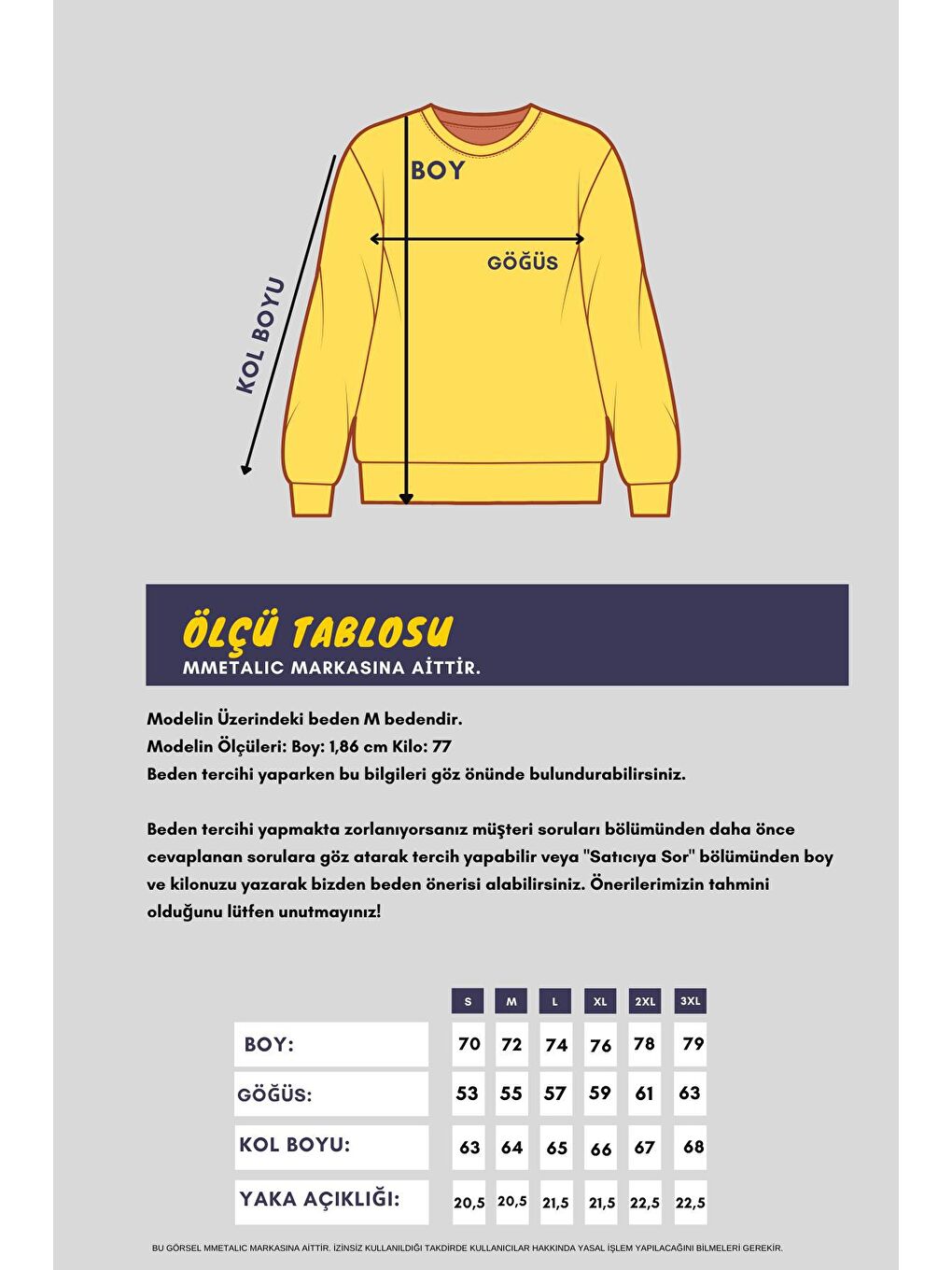 MMETALIC Gri Erkek Supermagic Göğüs Baskılı Basic Sweatshirt - 5